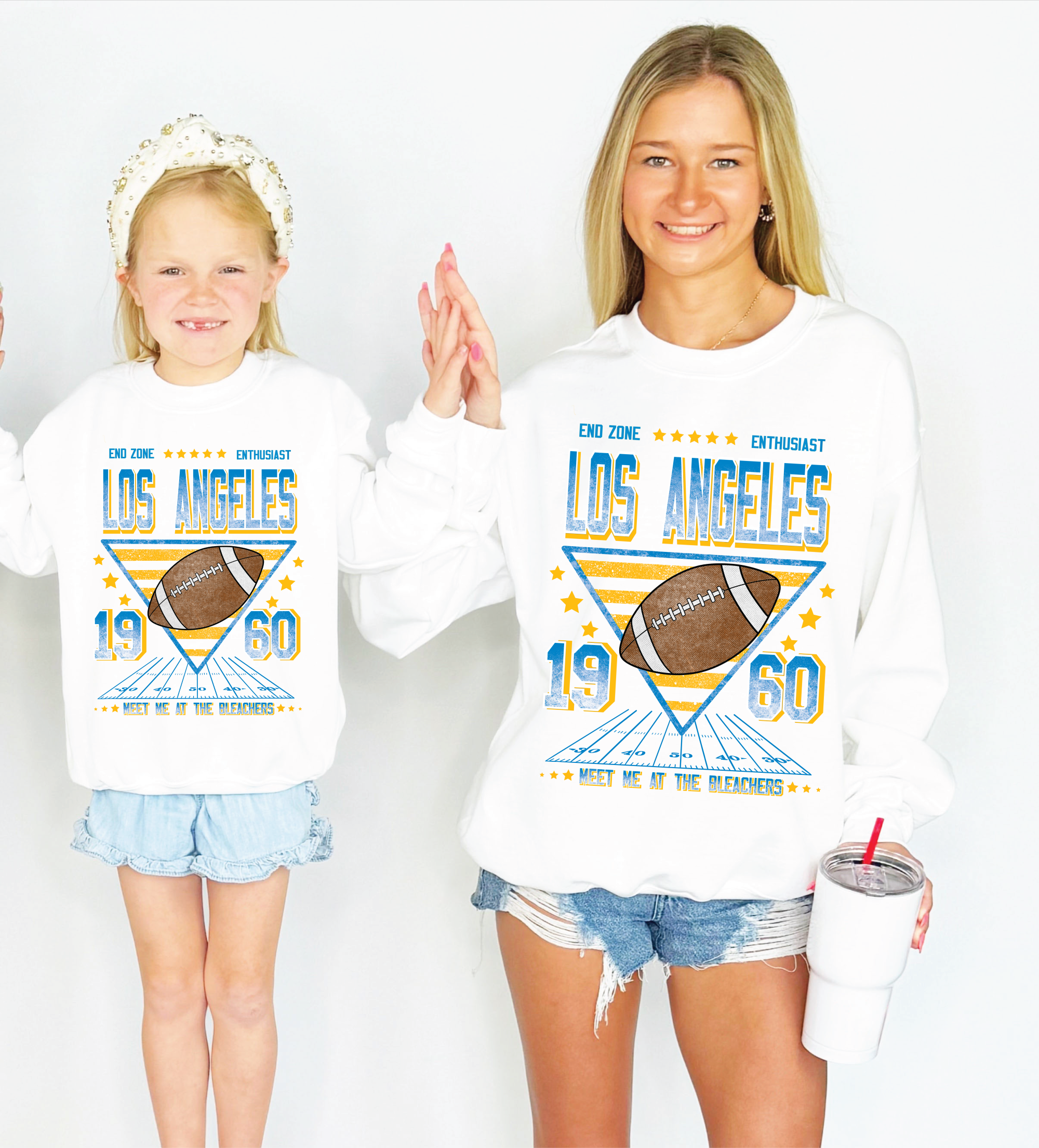 Los Angeles Blue & Yellow Endzone Enthusiast Youth & Adult Sweatshirt