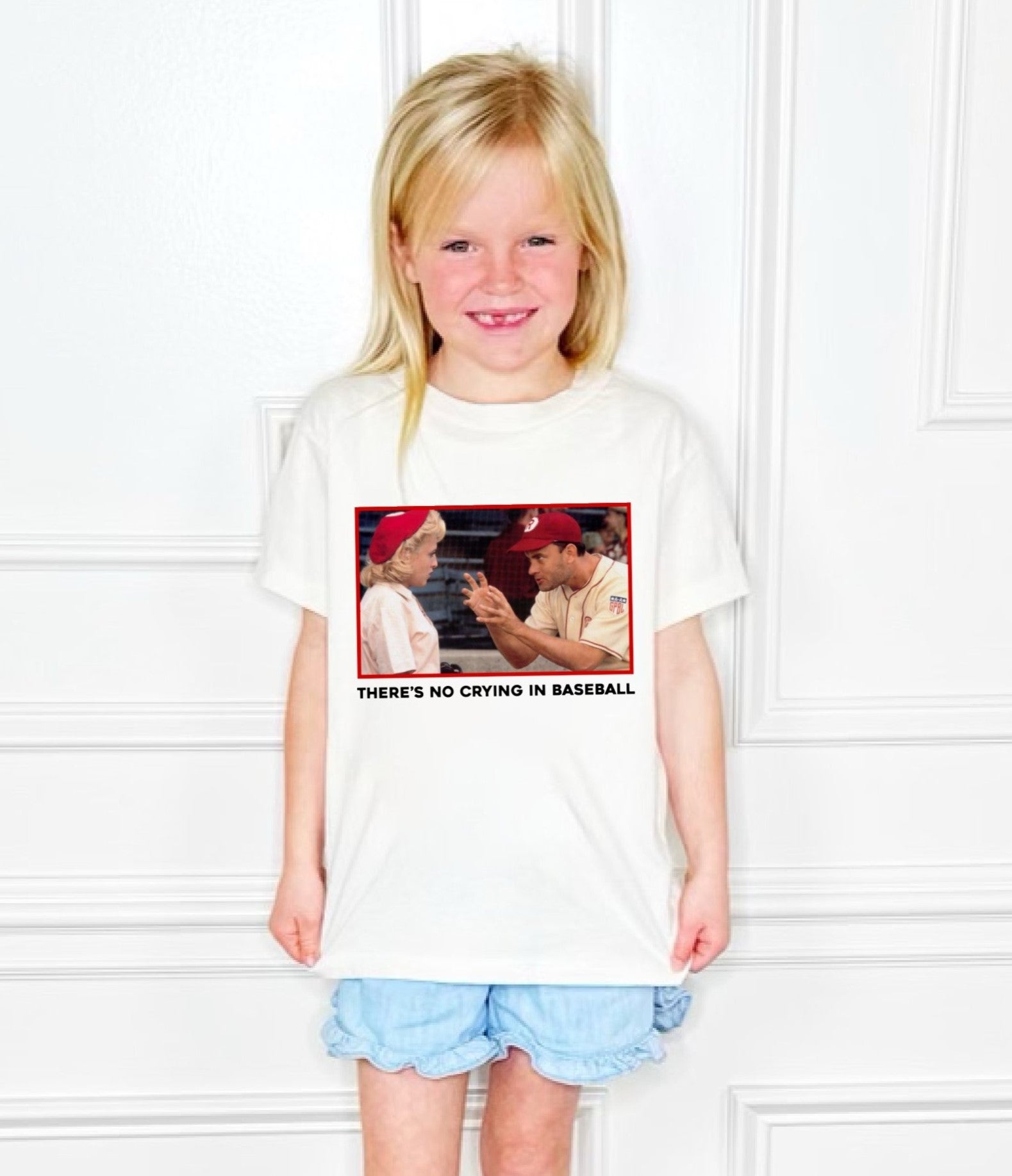 Theres No Crying in Baseball Youth and Adult tee