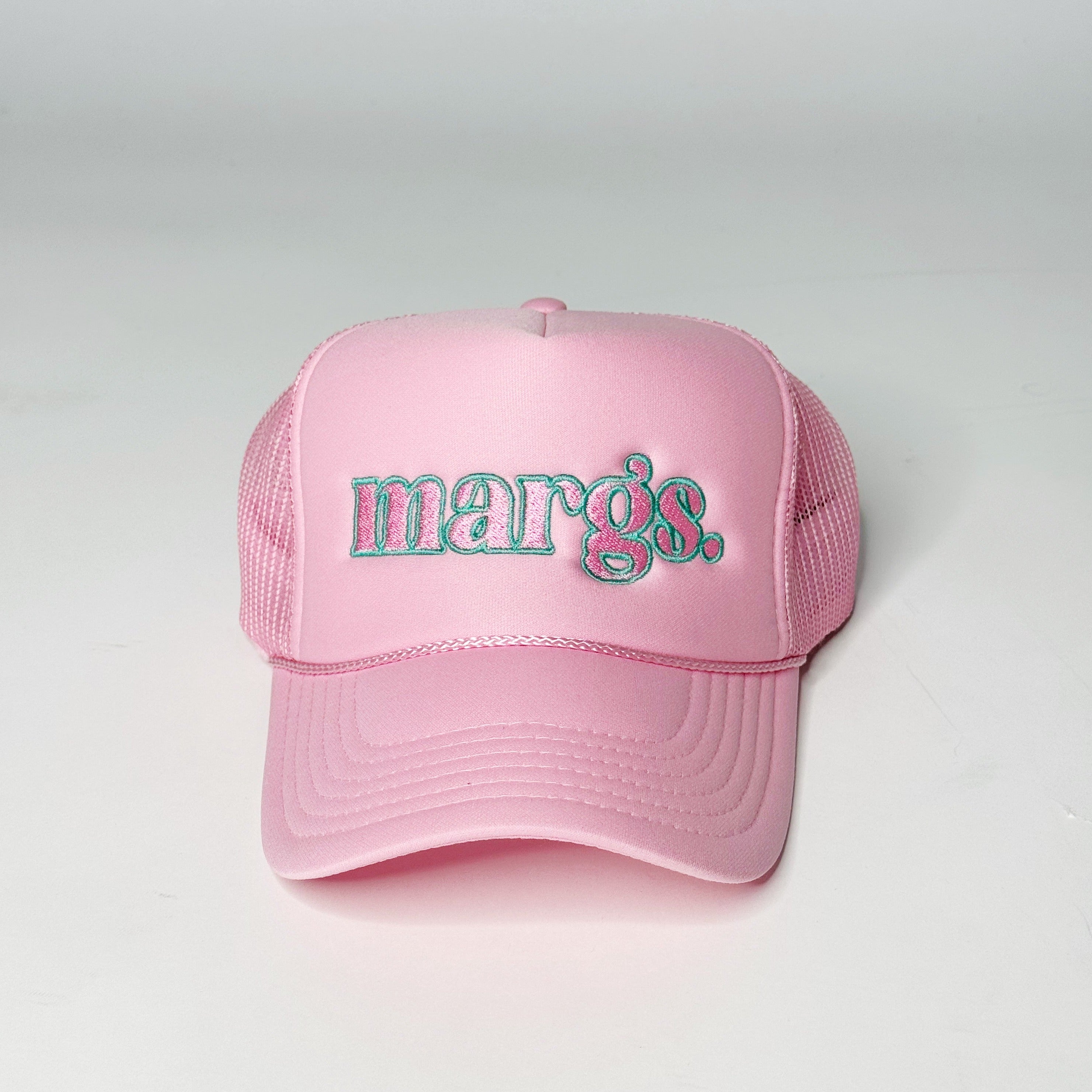 Margs. Pastel Embroidered Trucker Hats