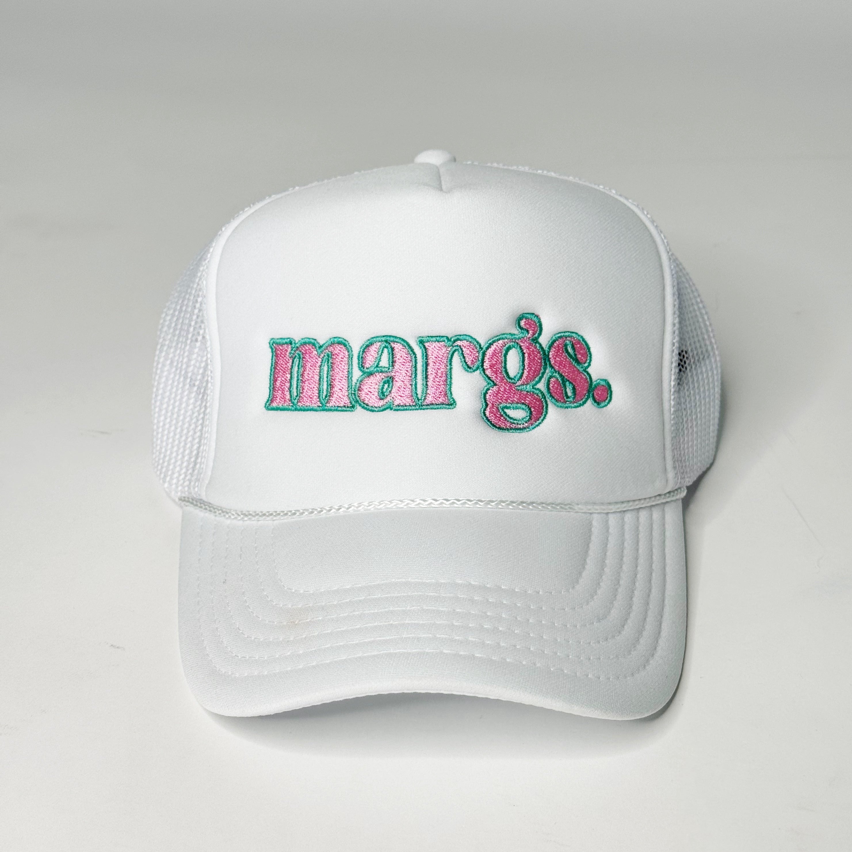 Margs. Pastel Embroidered Trucker Hats