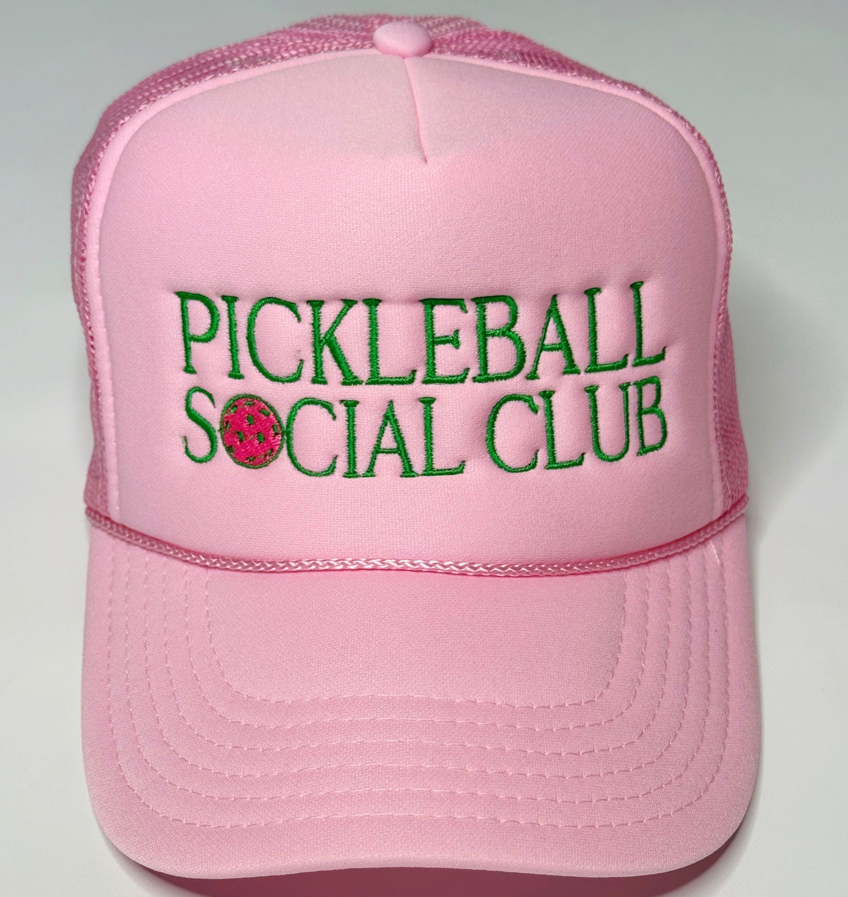 Pickleball Social Club Light Pink & Pink Trucker Hat