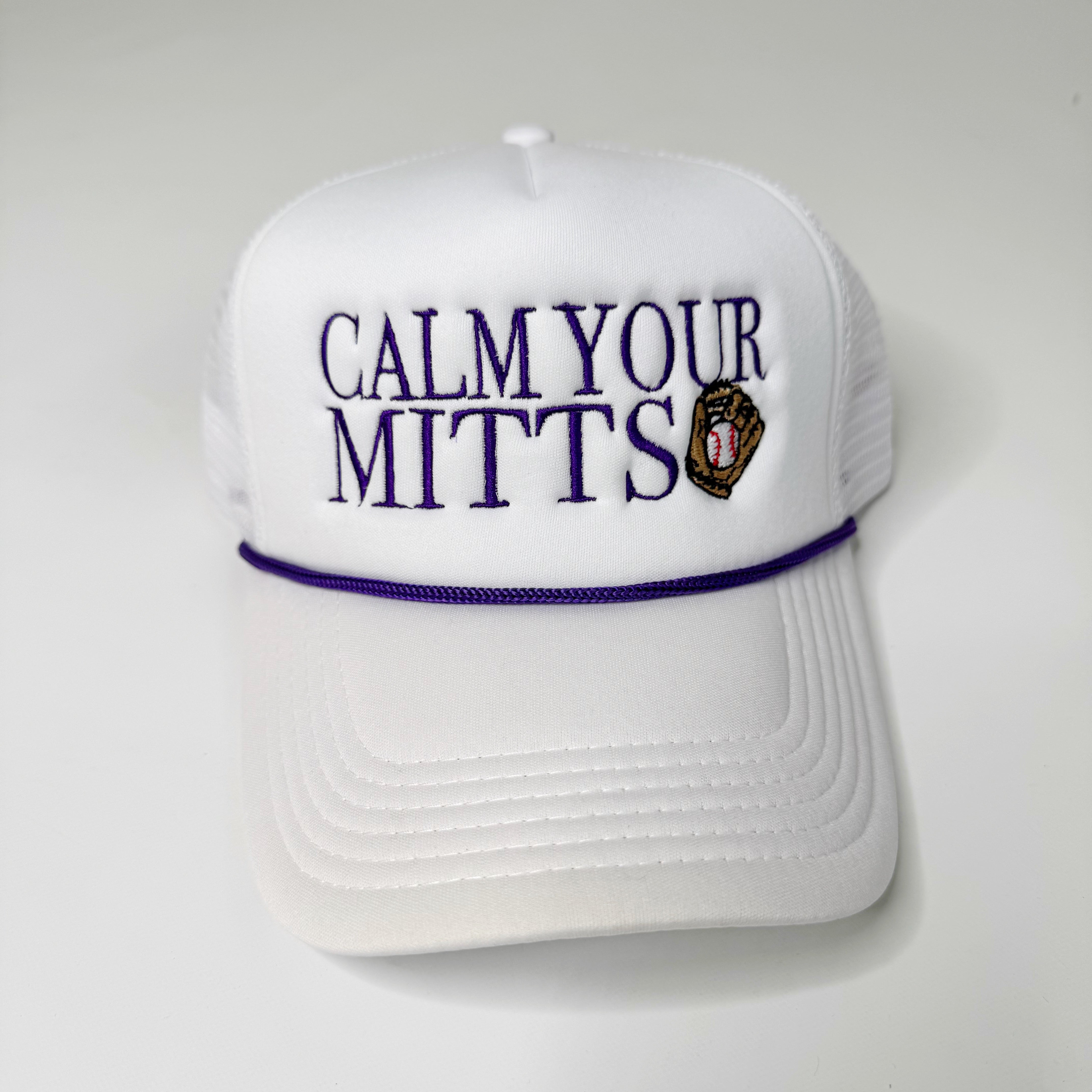 Baseball Calm Your Mitts Trucker Hat