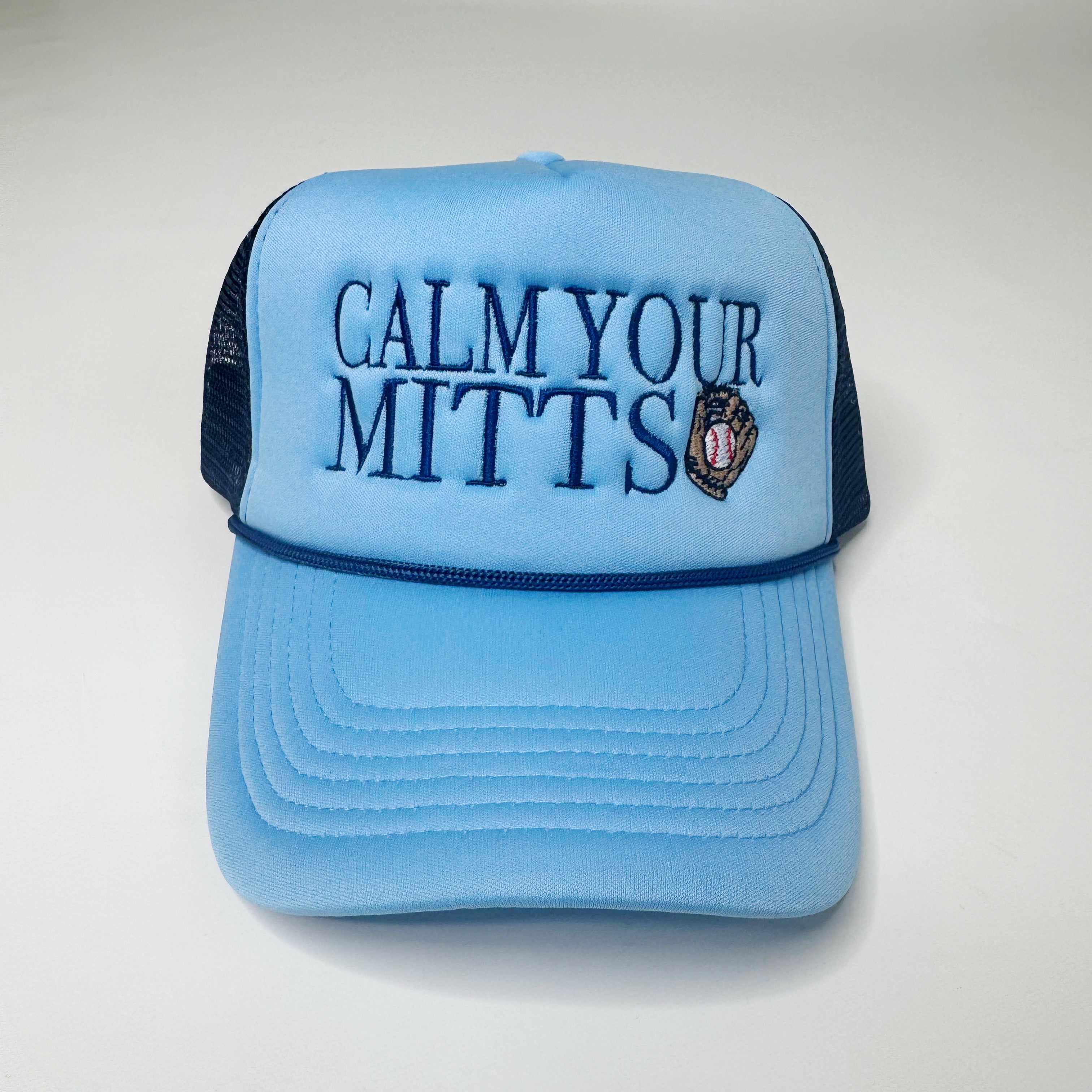 Baseball Calm Your Mitts Trucker Hat