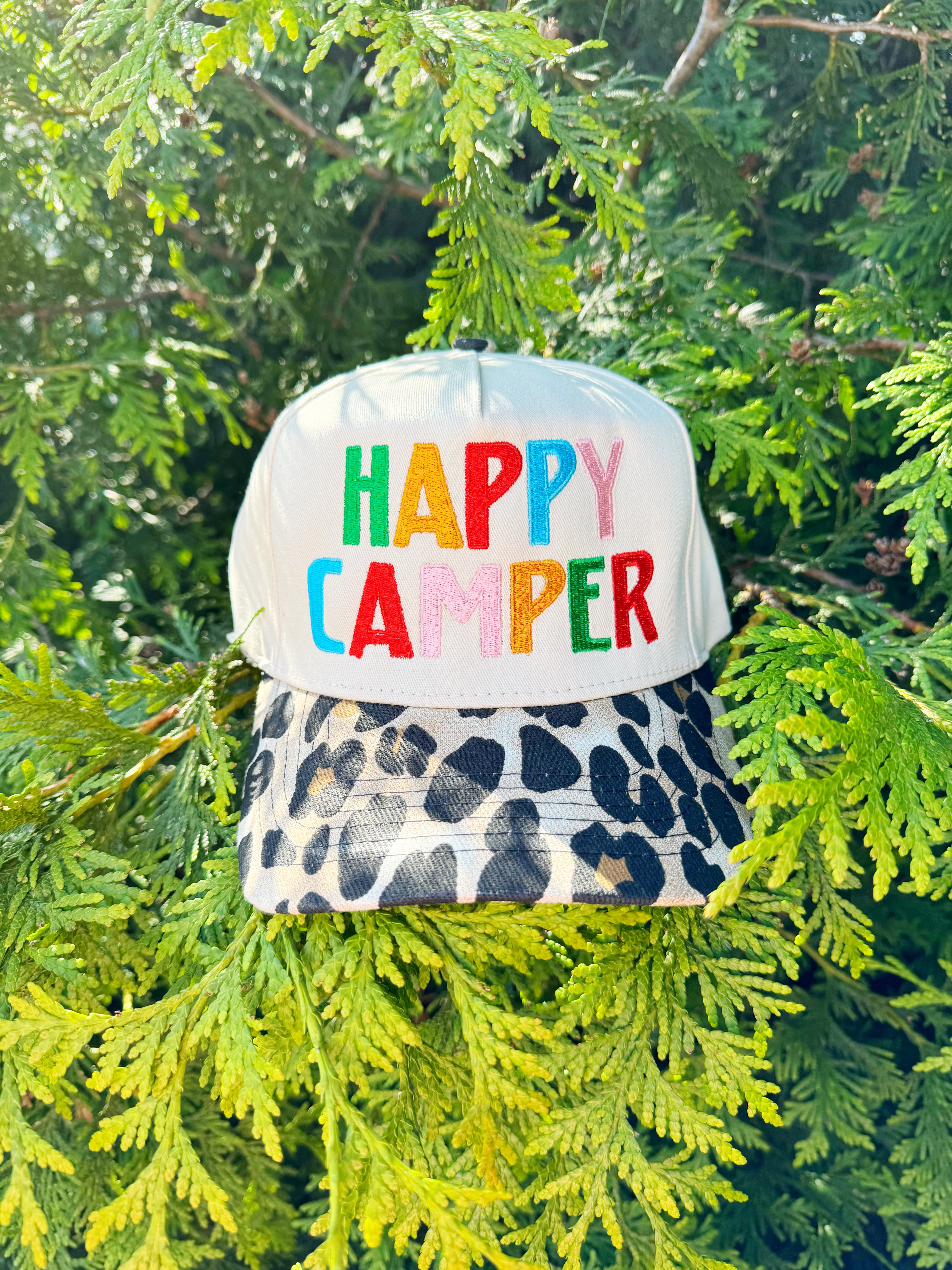 Happy Camper Leopard Hat