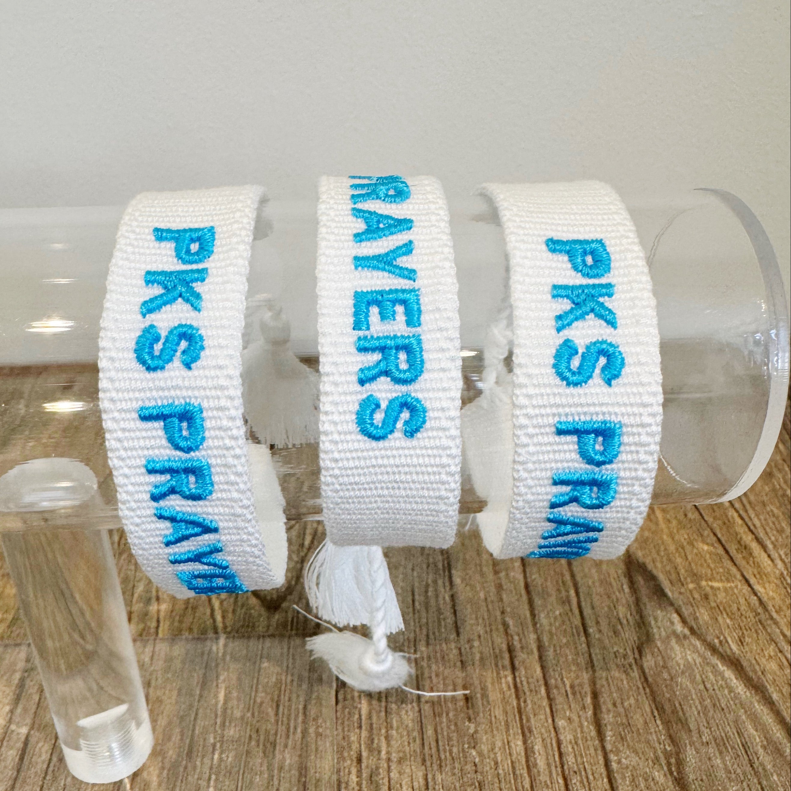 PKS Prayers Embroidered Bracelet