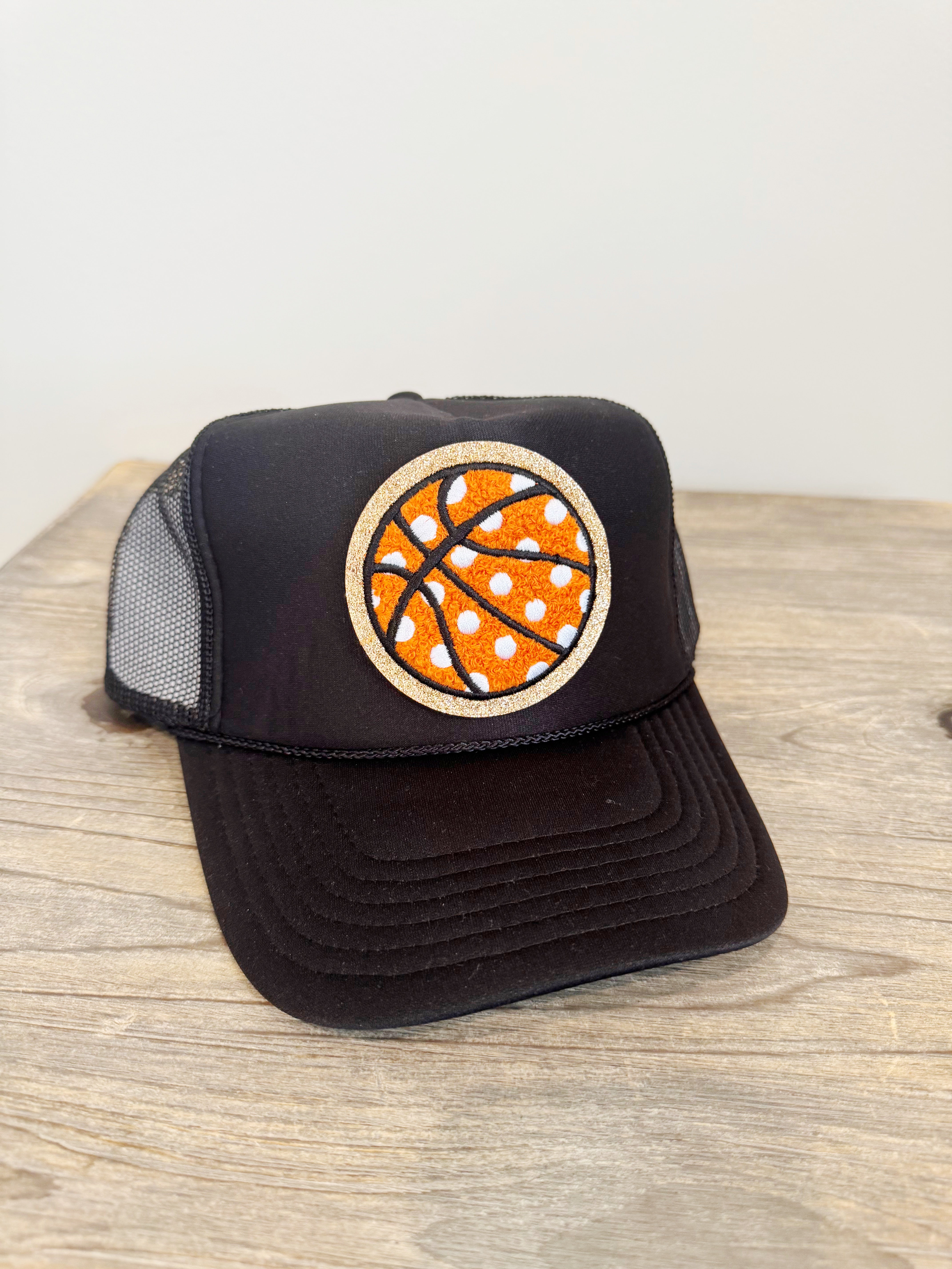 Polka Dot Basketball Patch Hat