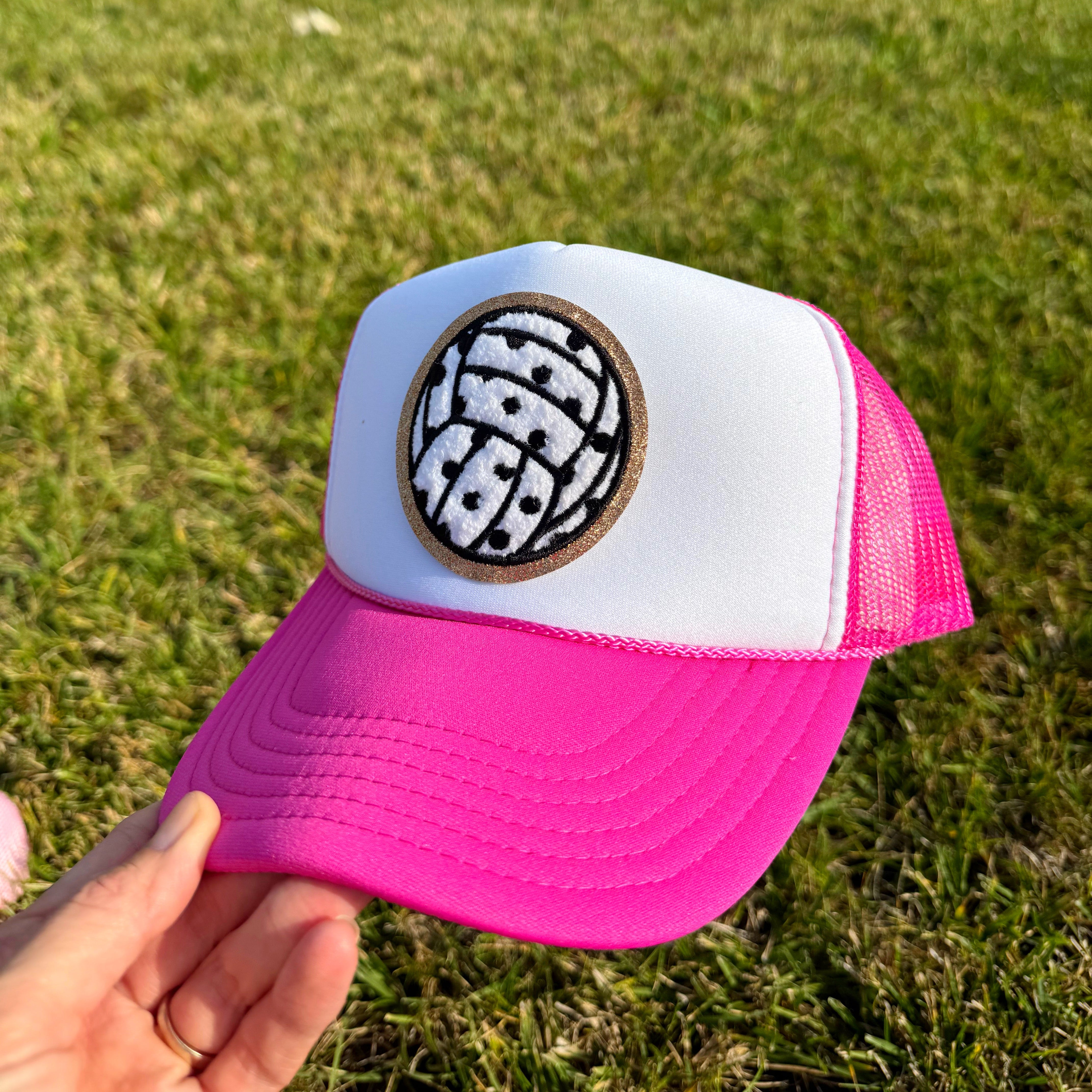 Polka Dot Volleyball Patch Hat
