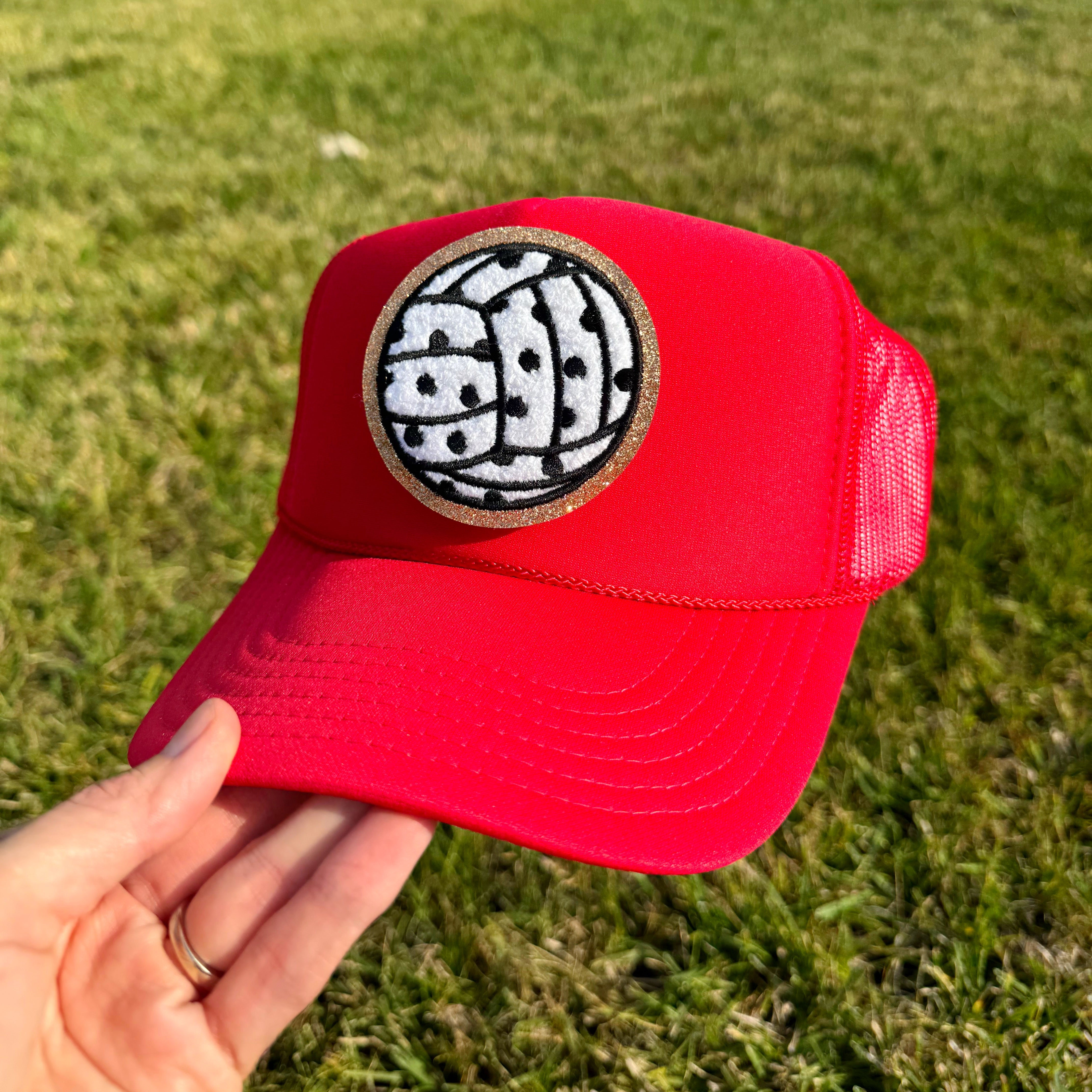 Polka Dot Volleyball Patch Hat