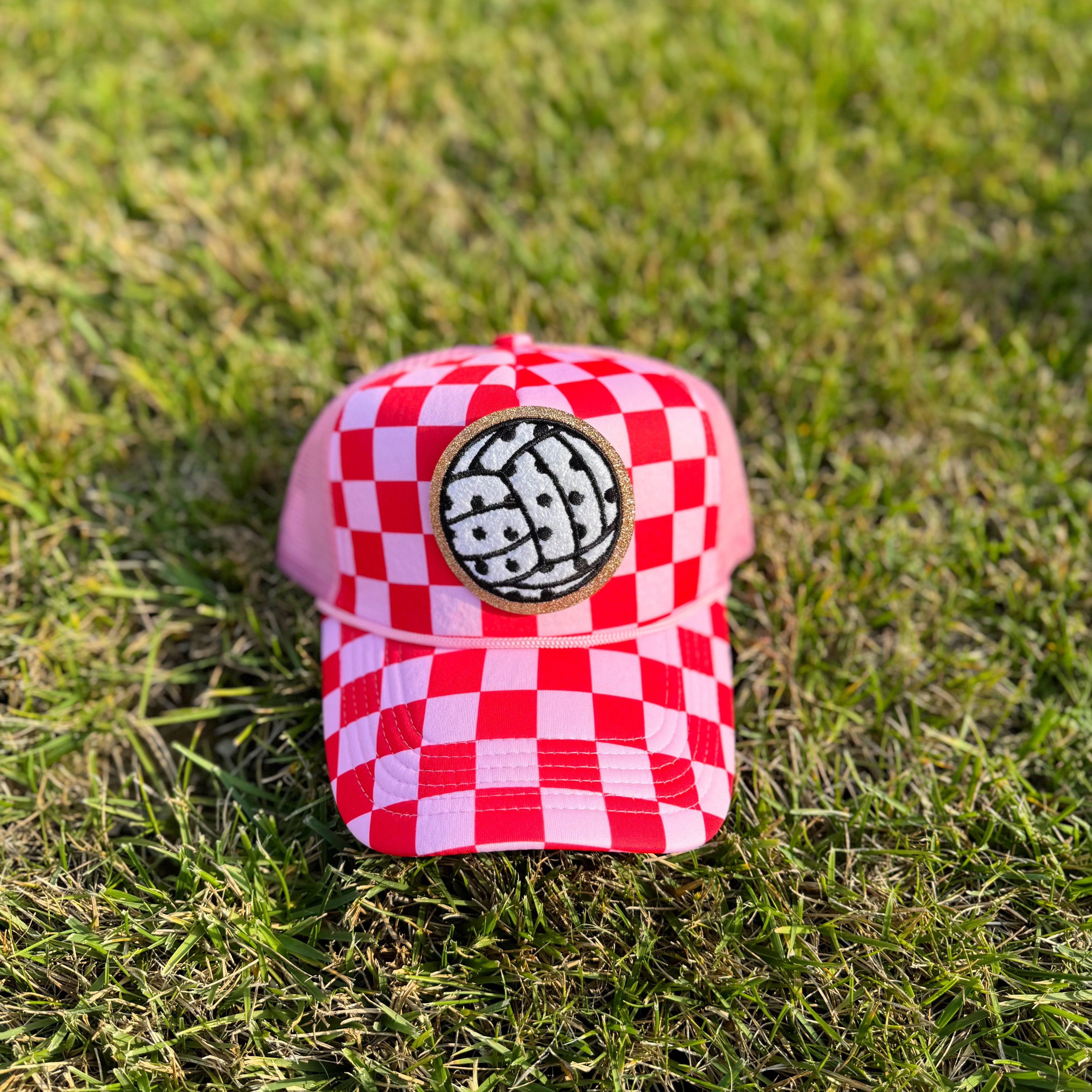 Polka Dot Volleyball Patch Hat
