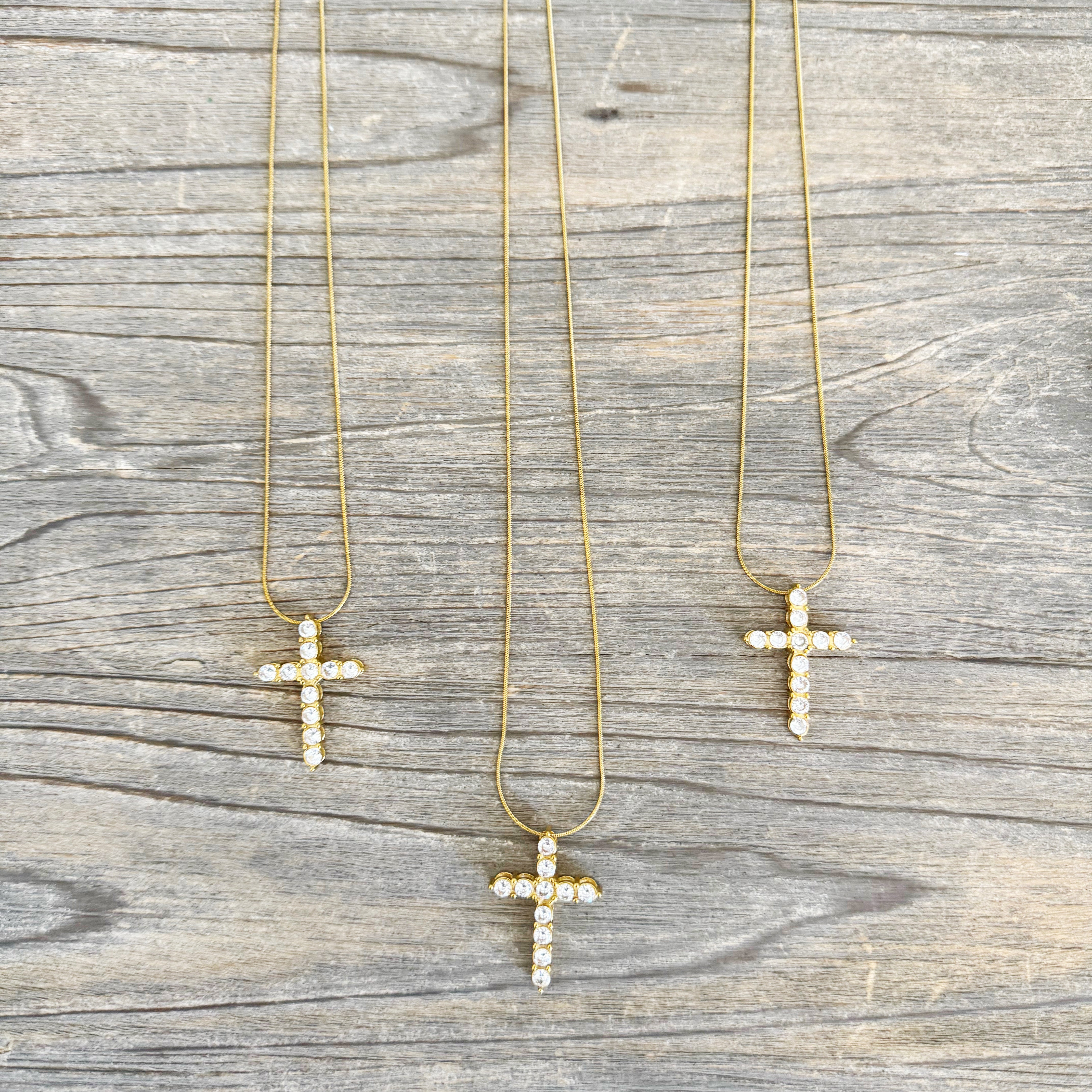 Heavenly Sparkle Cross Necklace