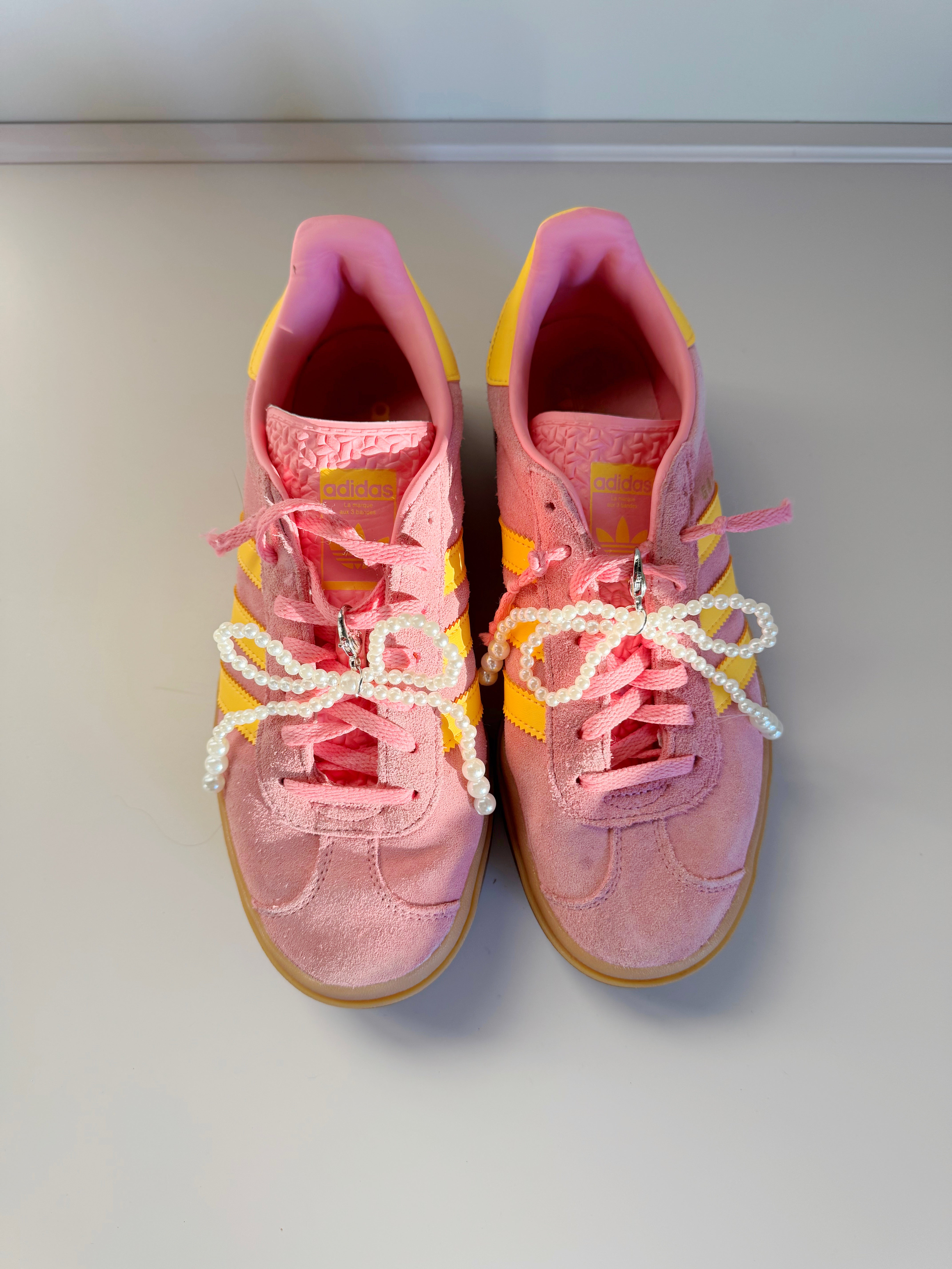 Pearl Bow Ribbon Shoe Charm