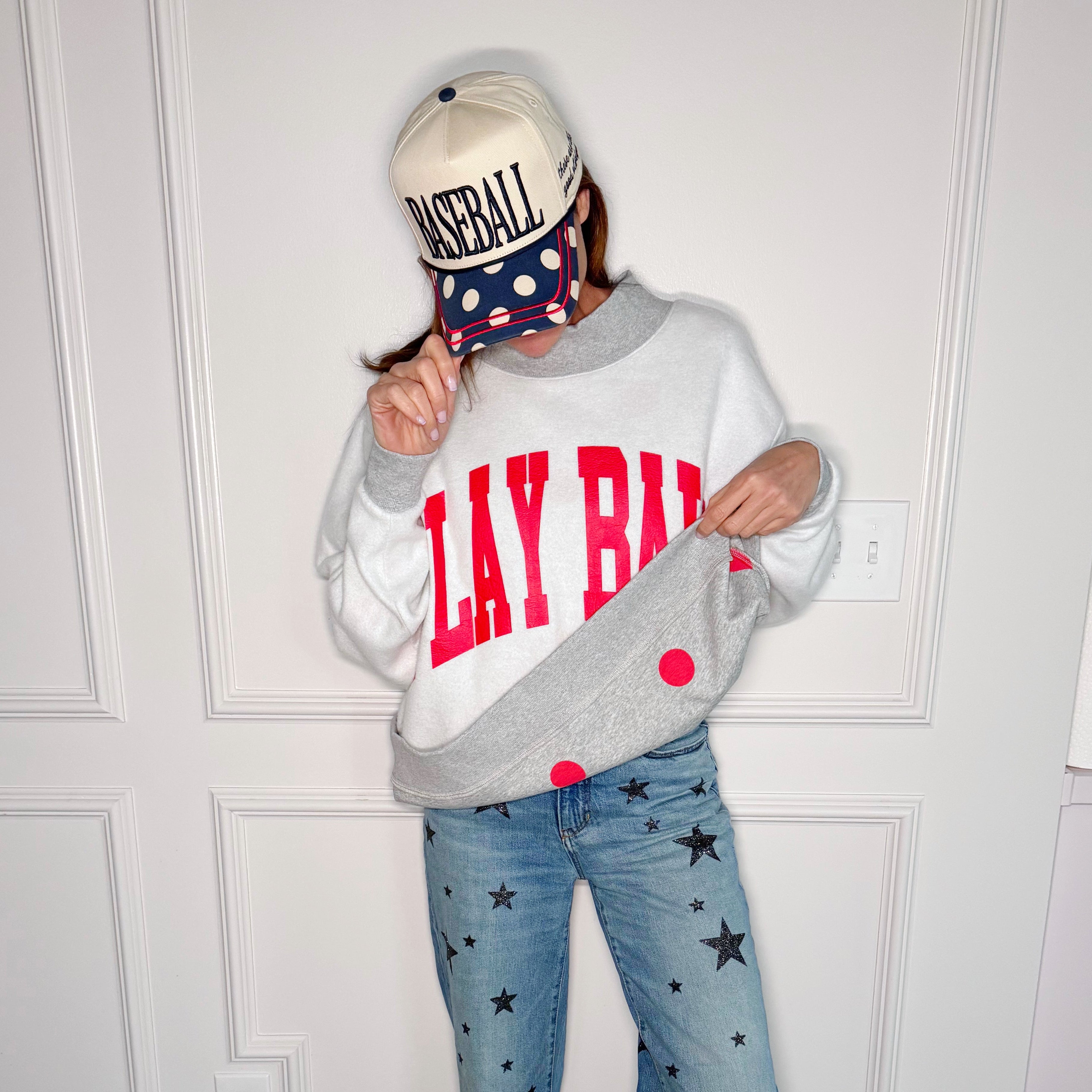 Play Ball 2-Sided Mock Sweatshirt
