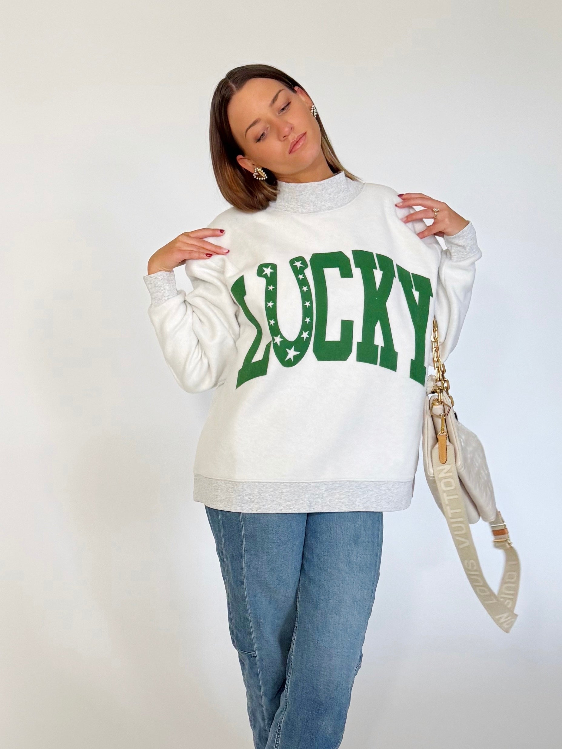 Lucky 2-Sided Mock Sweatshirt - Pre Order!
