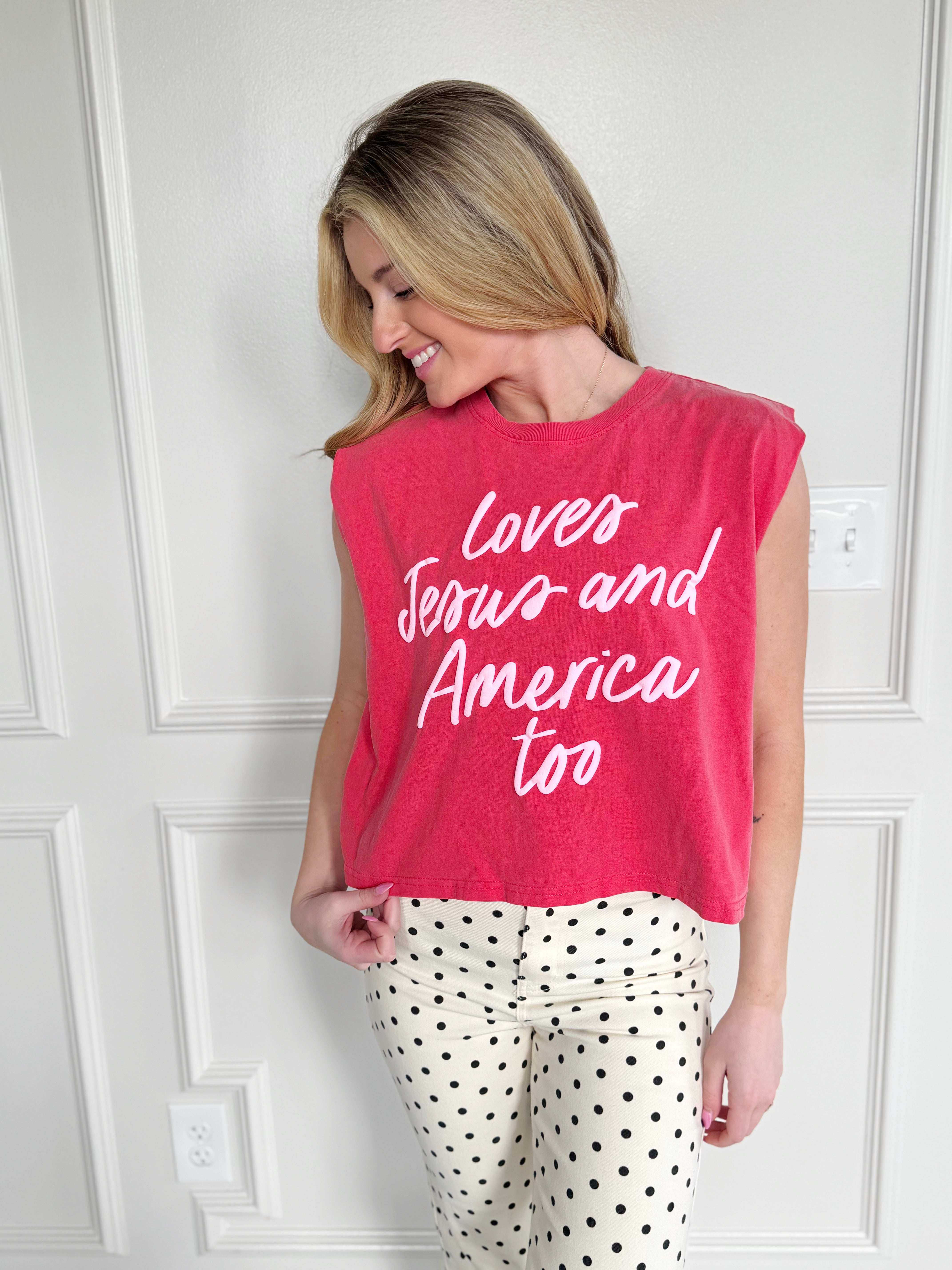 Loves Jesus and America Tank