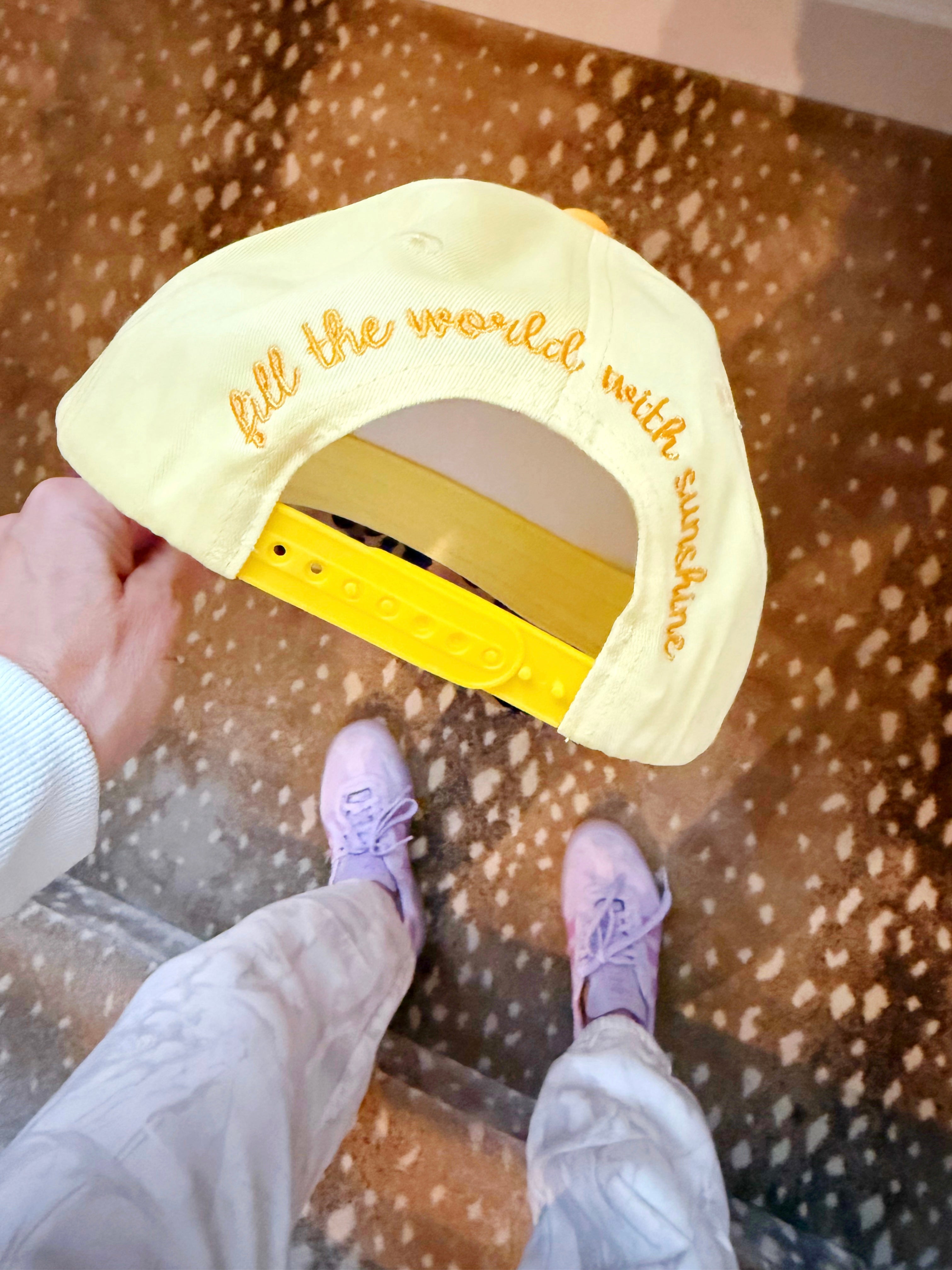 Fill the World with Sunshine Smiley Hat- Pre Order.