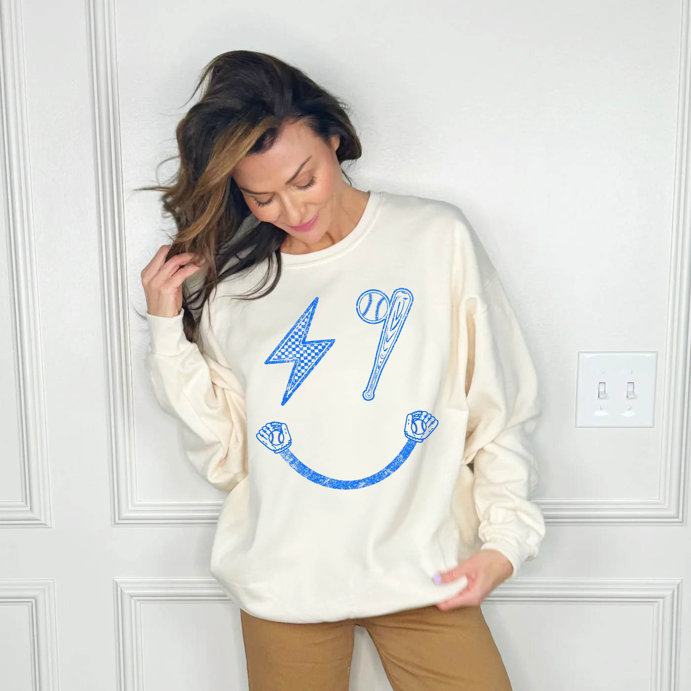 Ballpark Smiley Sweatshirt