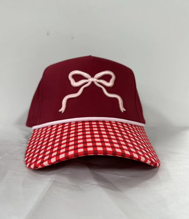 Burgundy Bow Hat