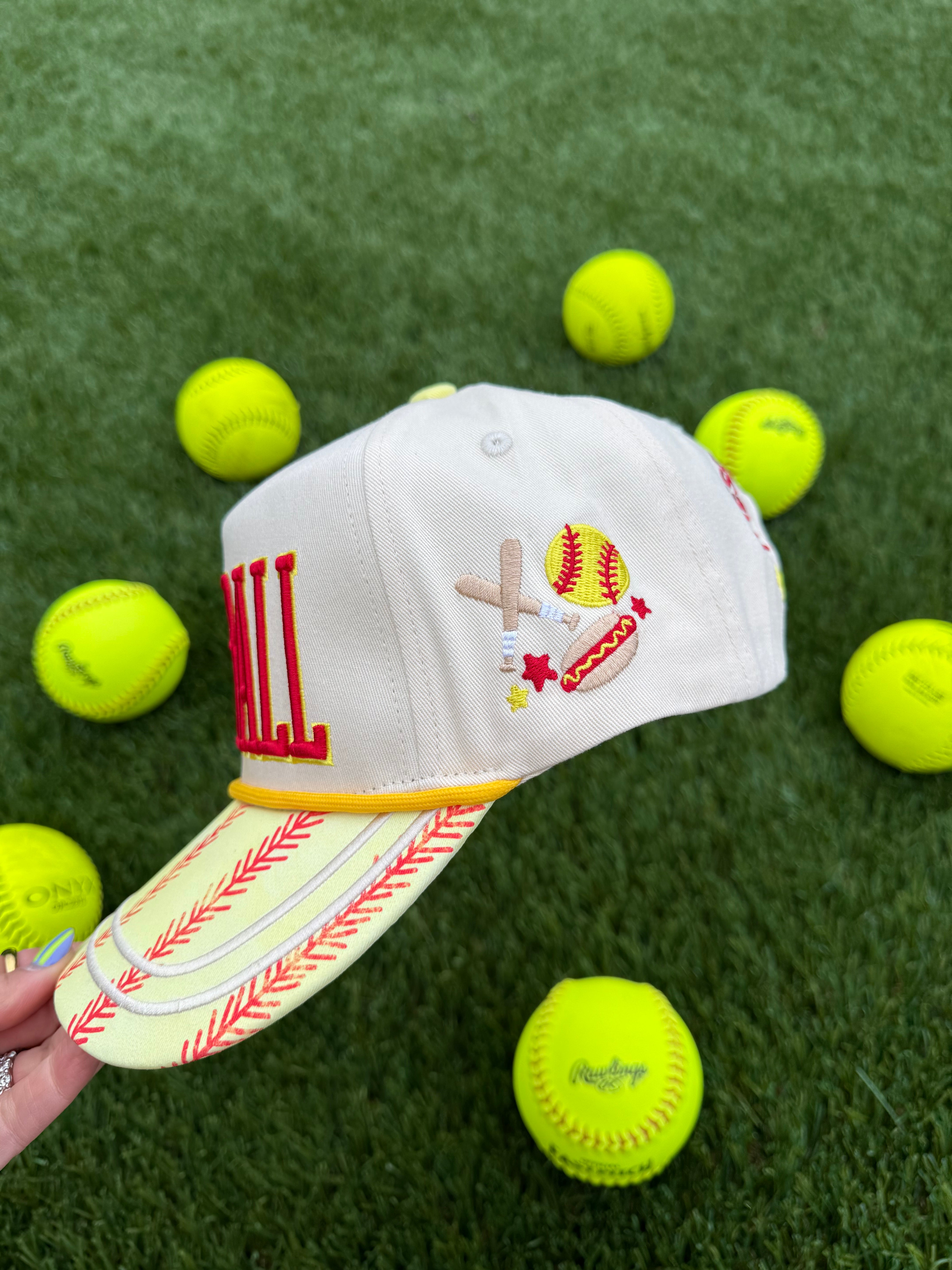 Softball Laces Hat- Pre Order