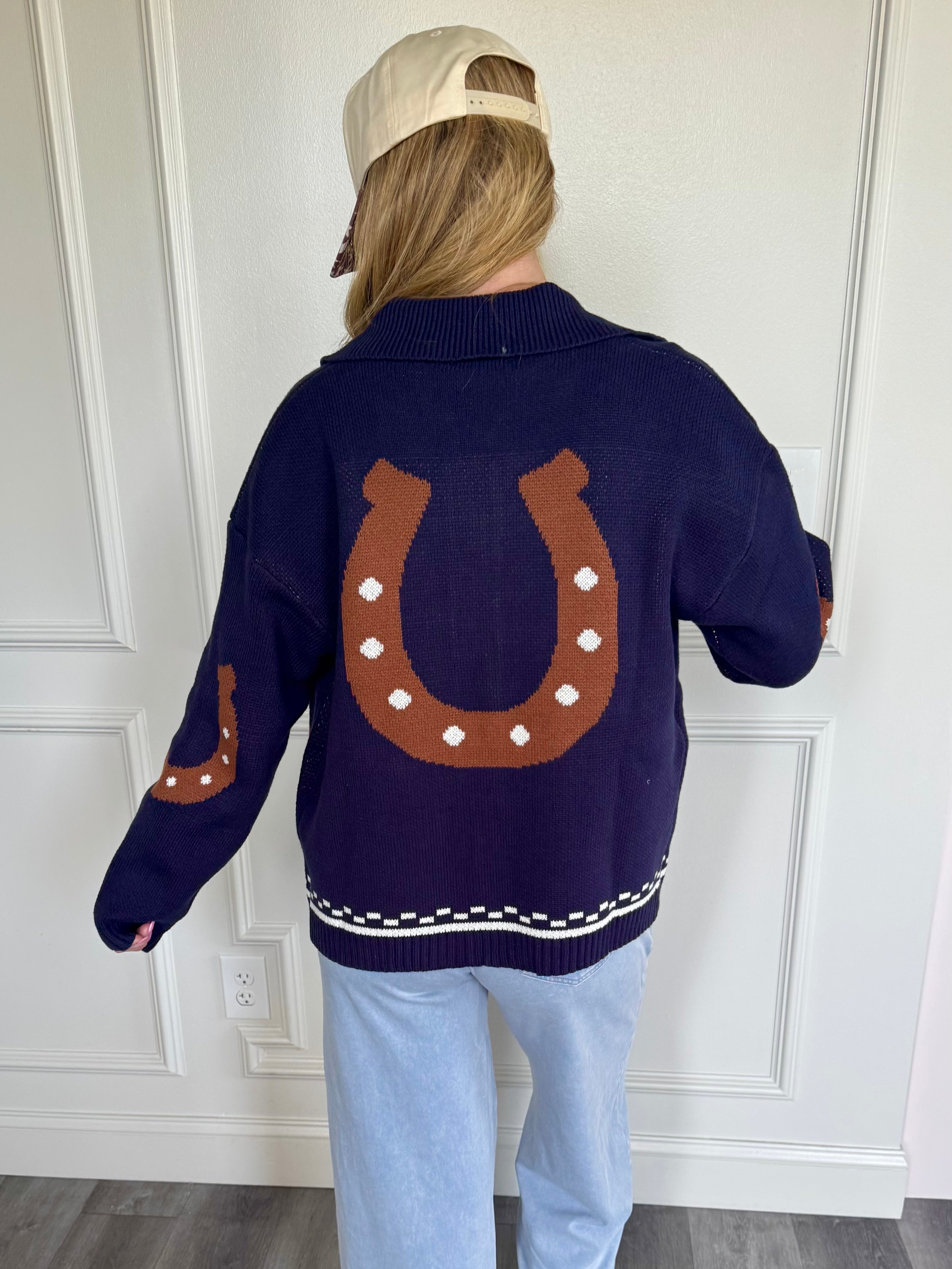 Saddle Club Navy Cardigan