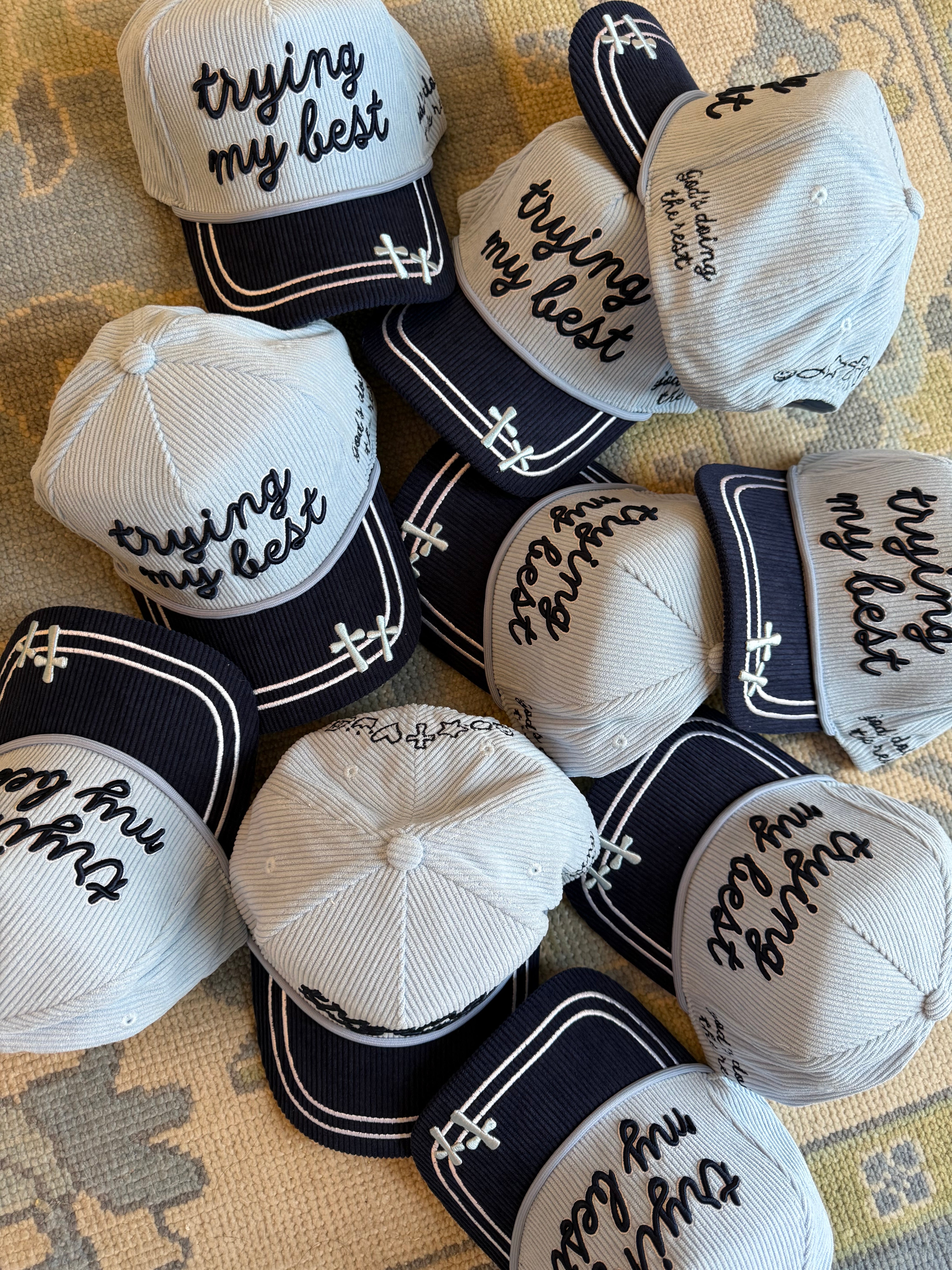 Trying My Best Corduroy Hat- Pre Order