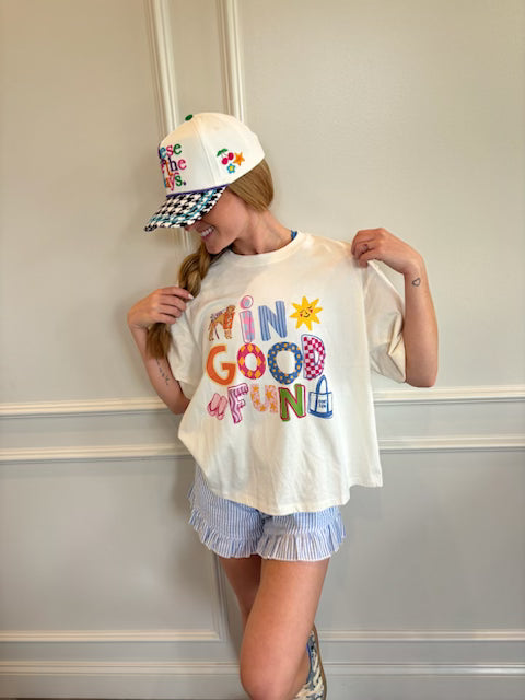 In Good Fun Crop Tee - Pre Order