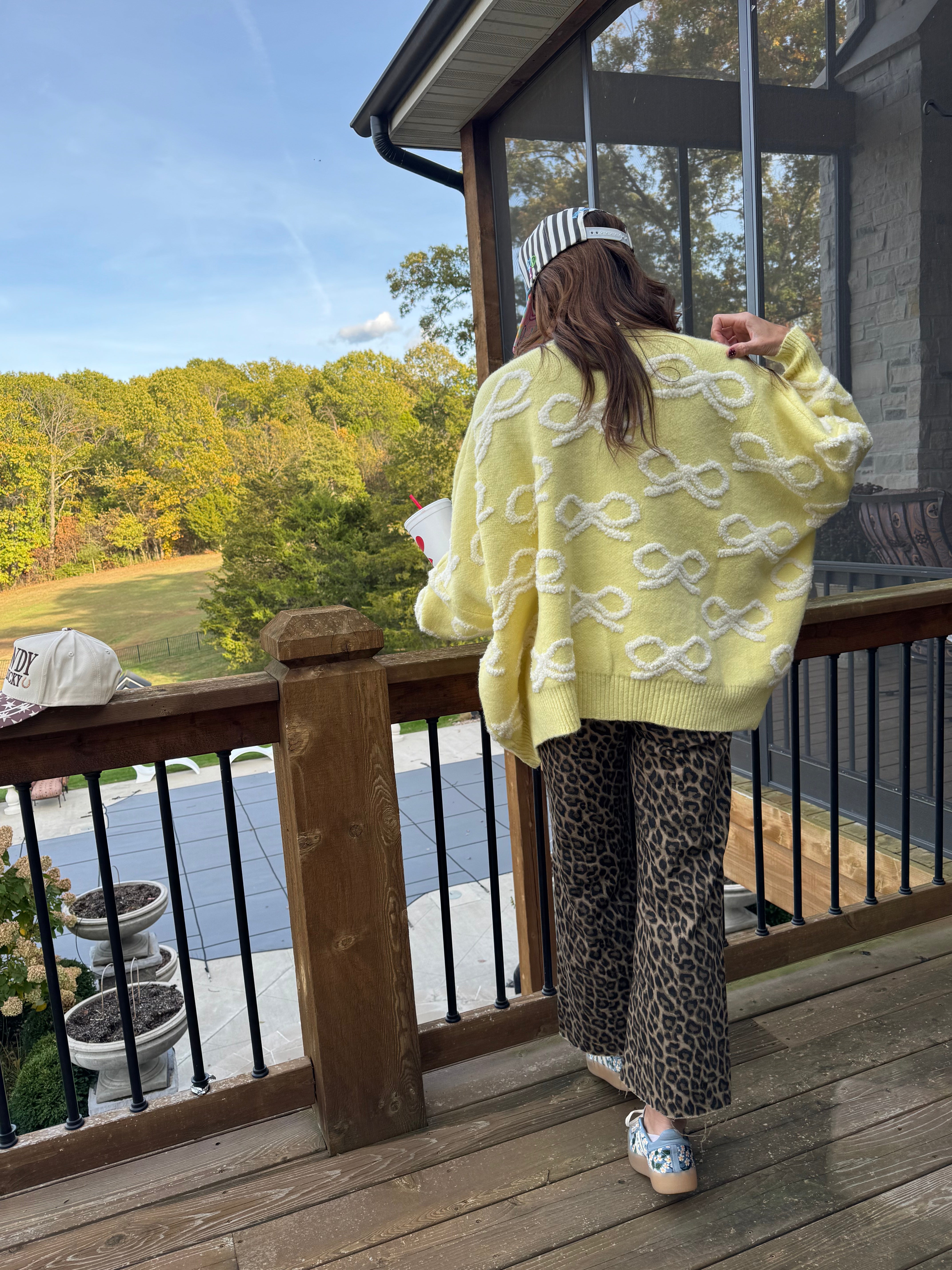 Yellow Bows Cardigan