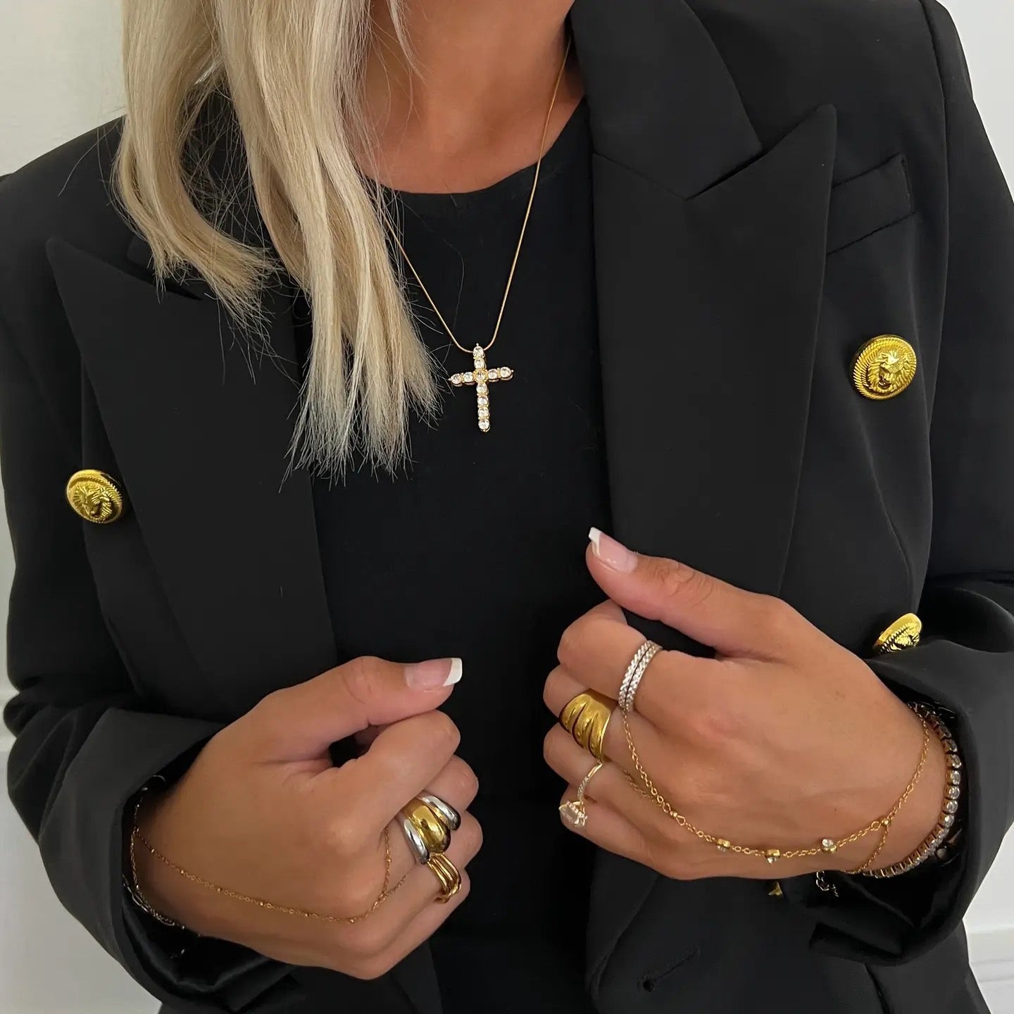 Heavenly Sparkle Cross Necklace