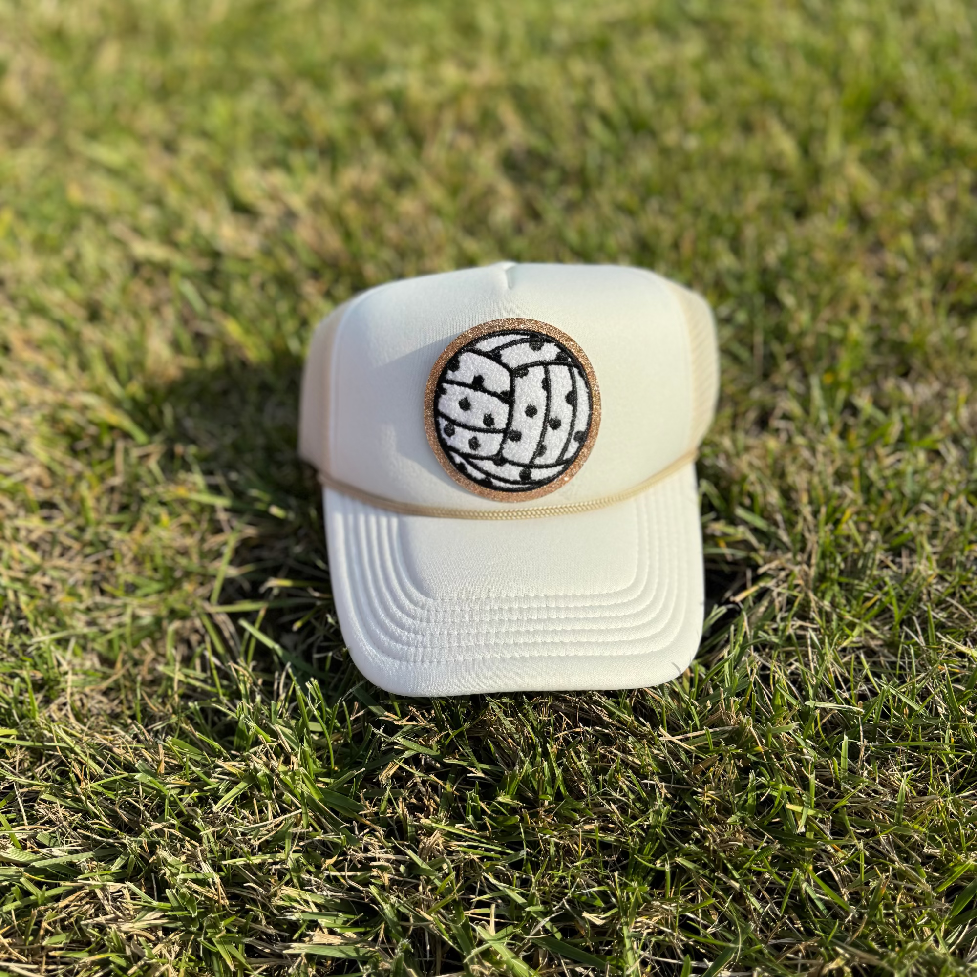 Polka Dot Volleyball Patch Hat