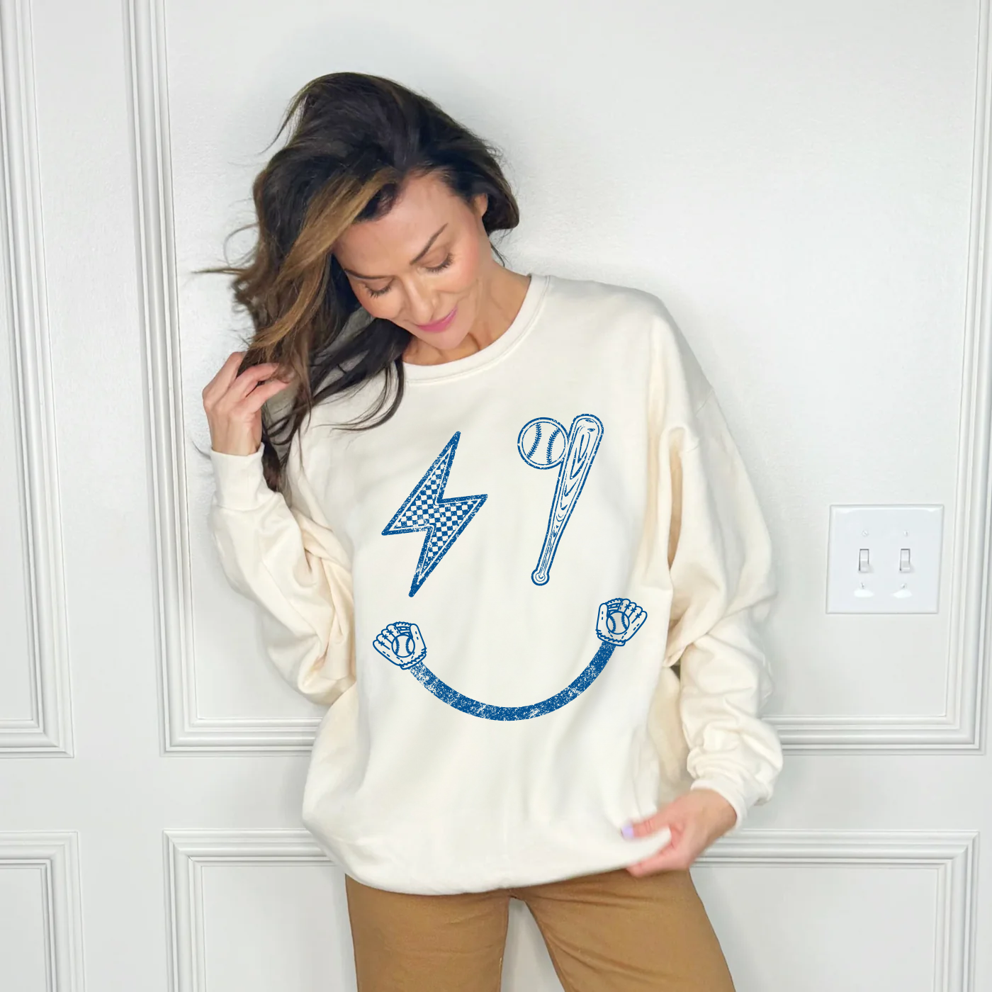 Ballpark Smiley Sweatshirt