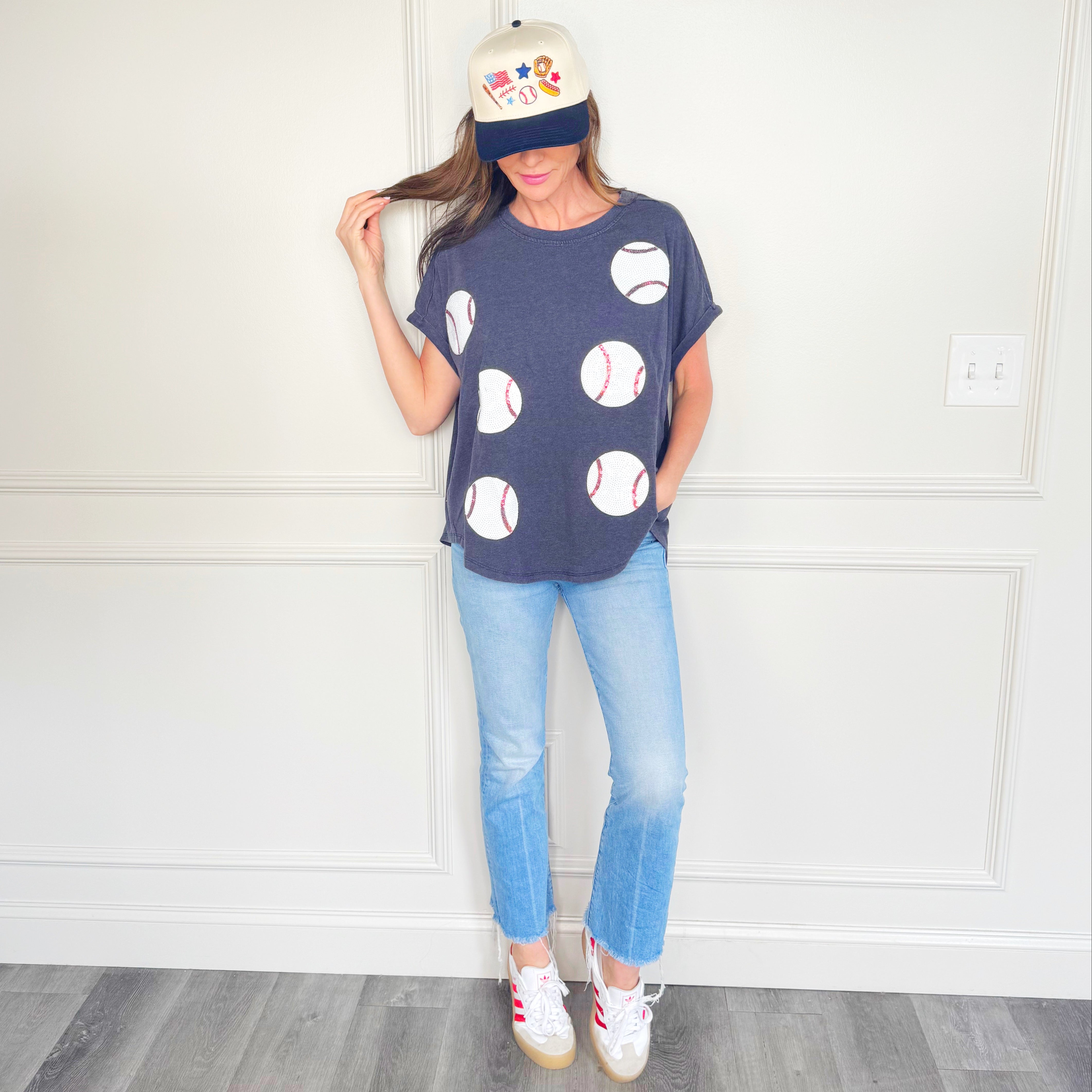 Baseball Sequins Tee