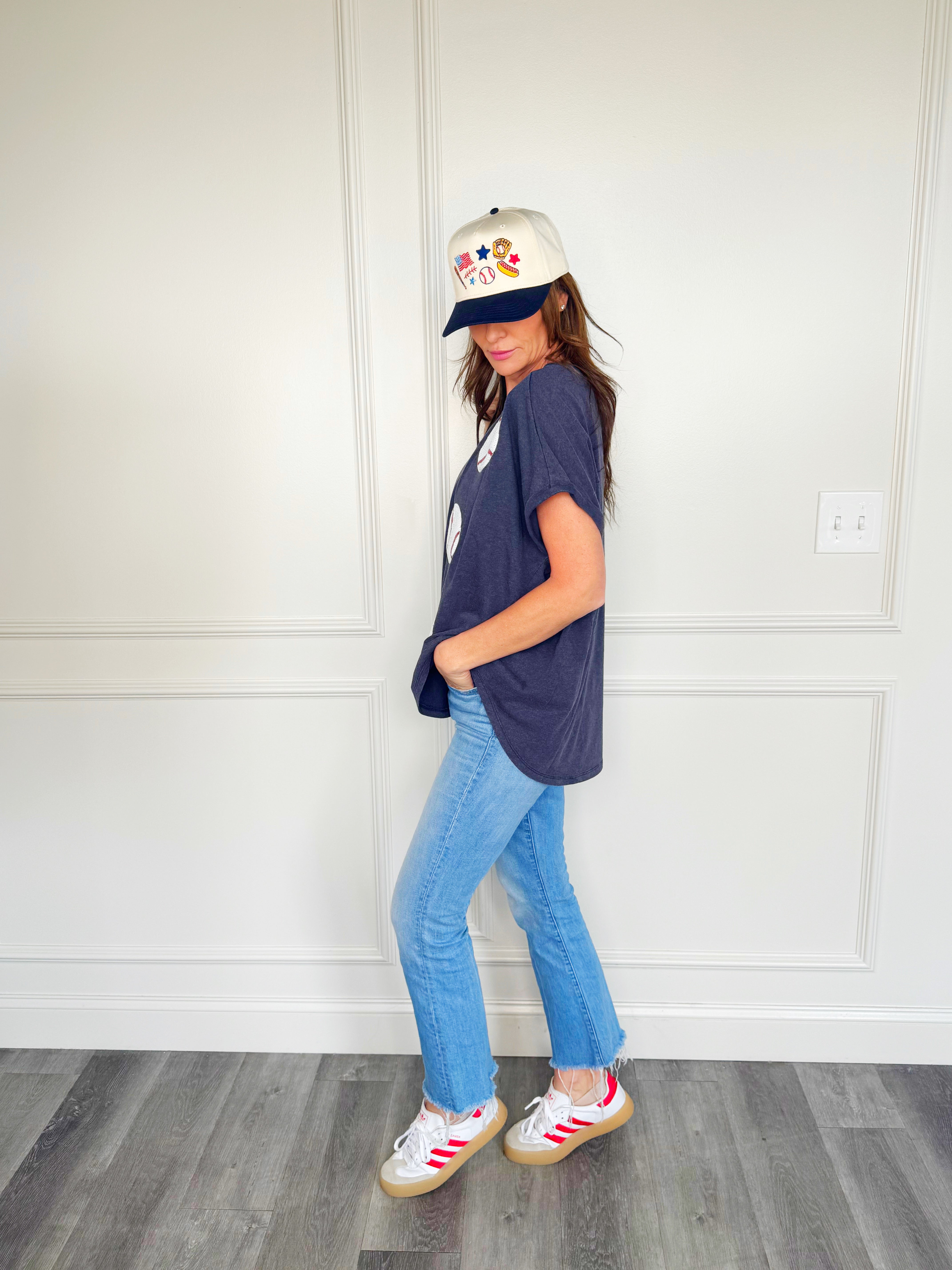 Baseball Sequins Tee