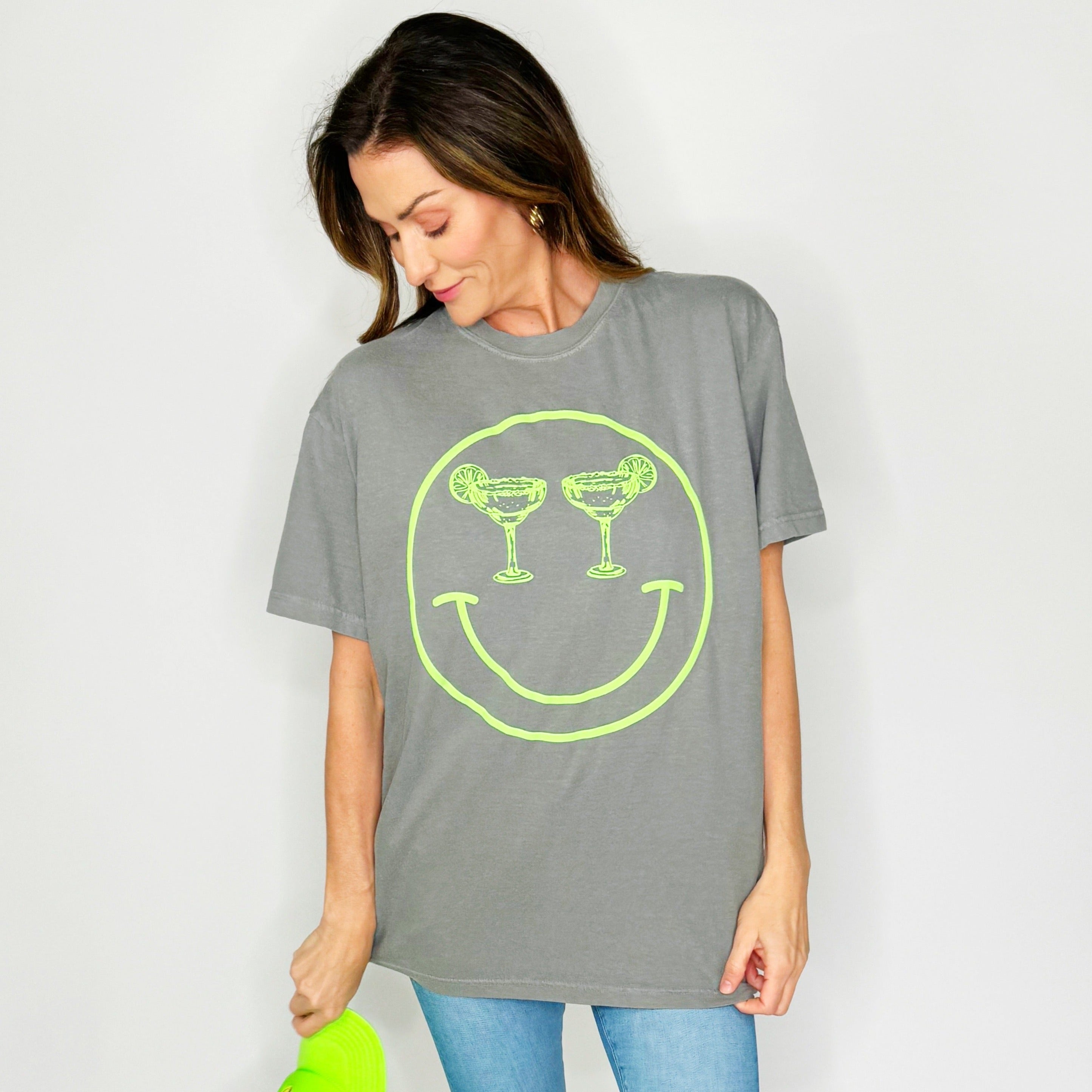 Puff Green Smiley Margarita Tee