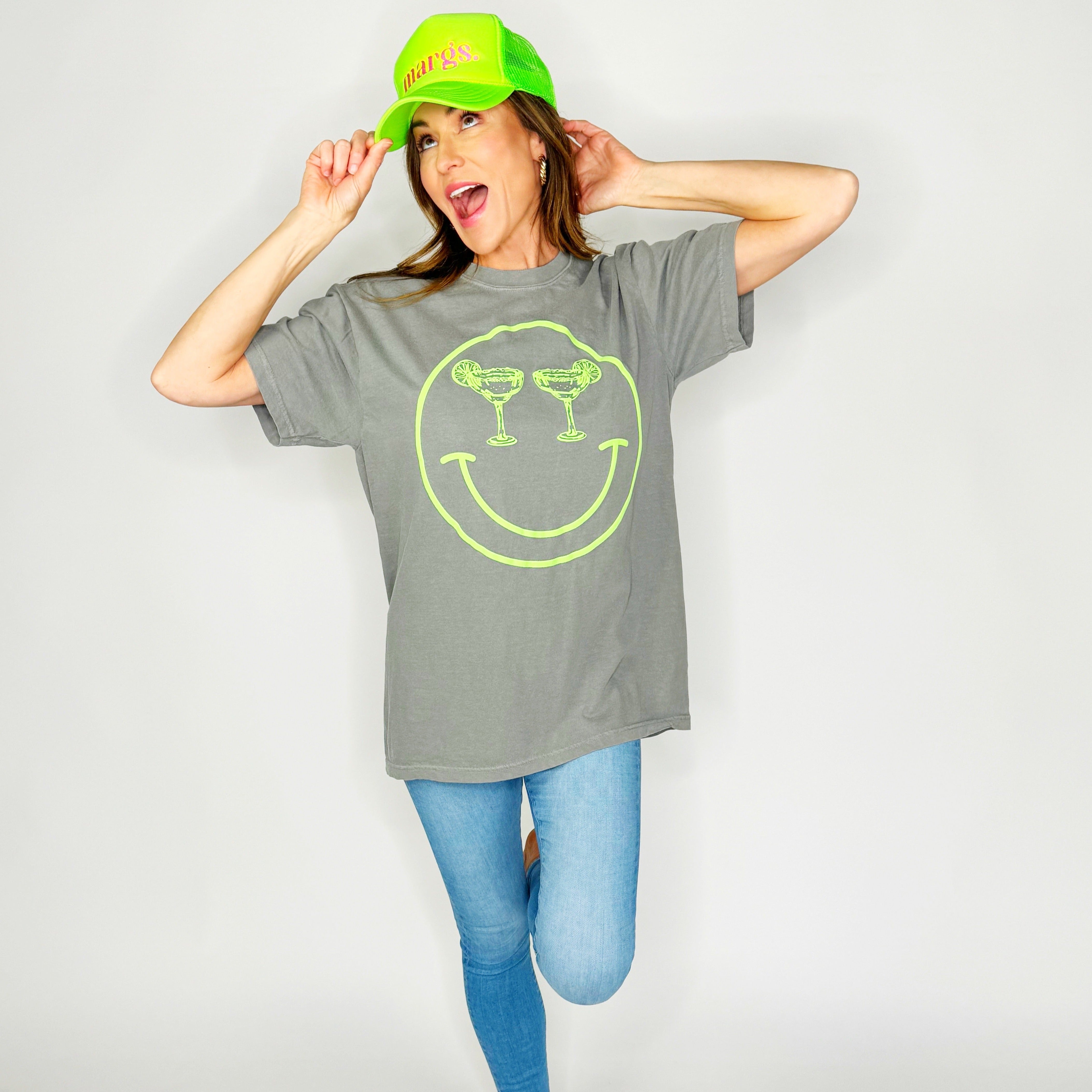 Puff Green Smiley Margarita Tee