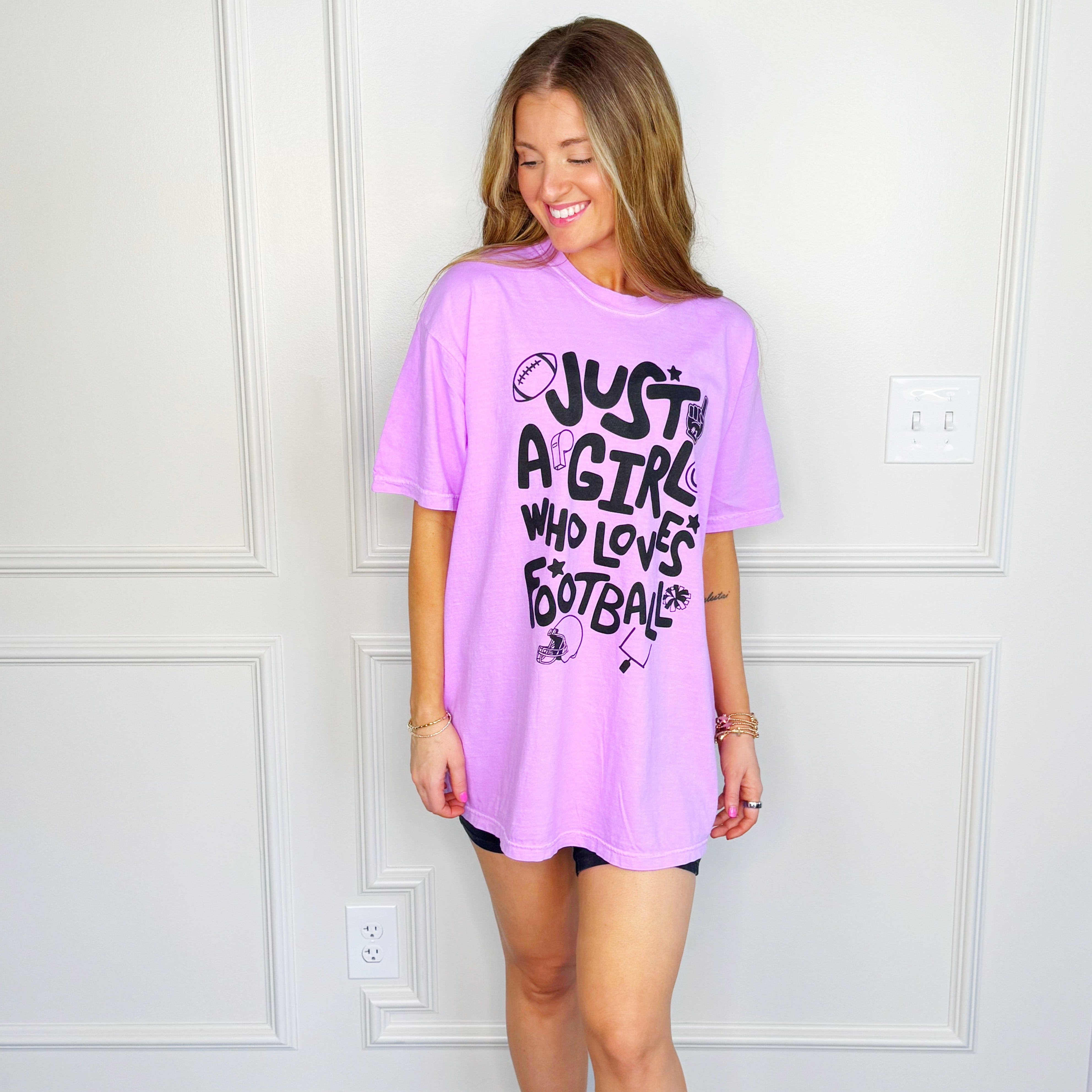 Just a Girl Who Loves Football Tee