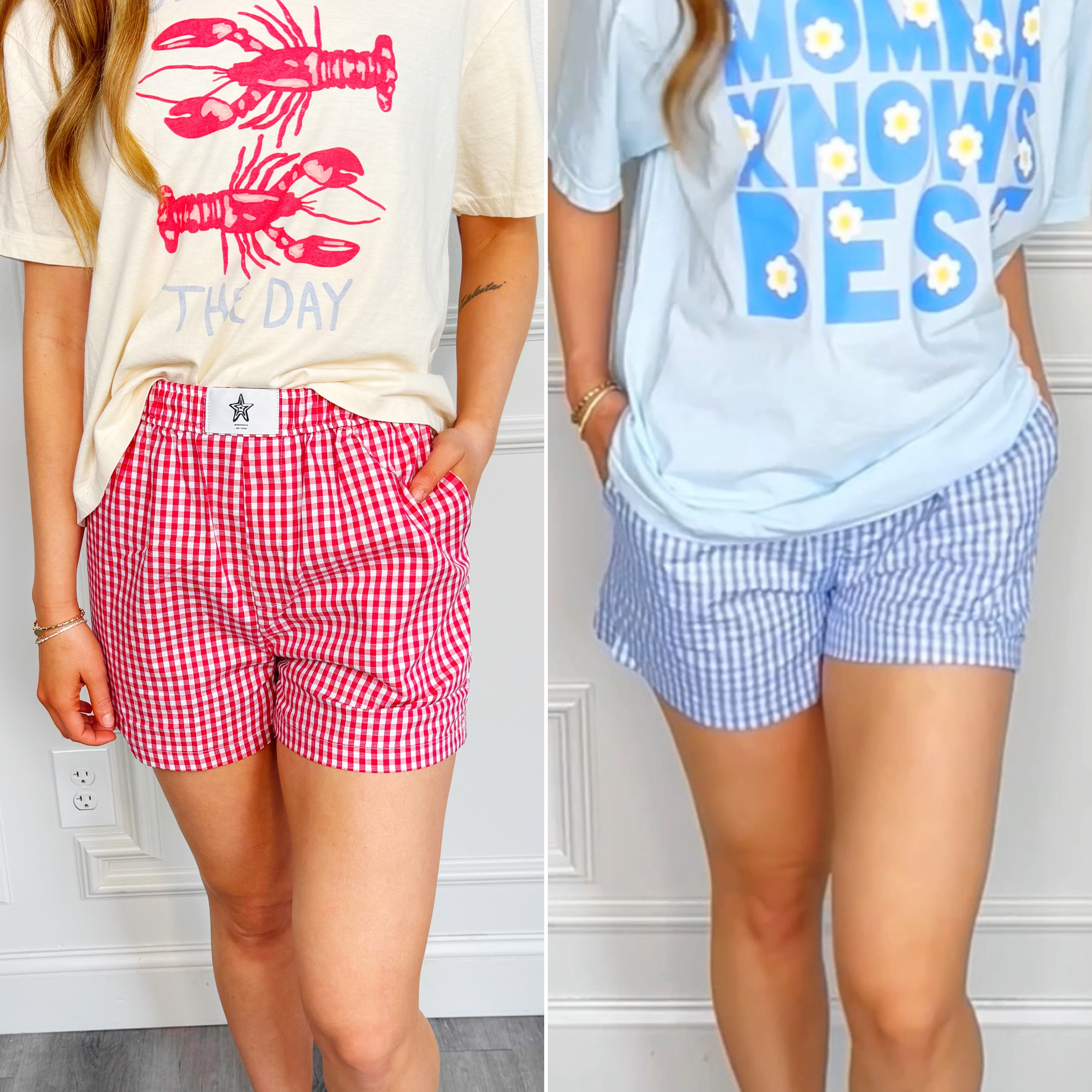 Gingham Check Boxer Shorts
