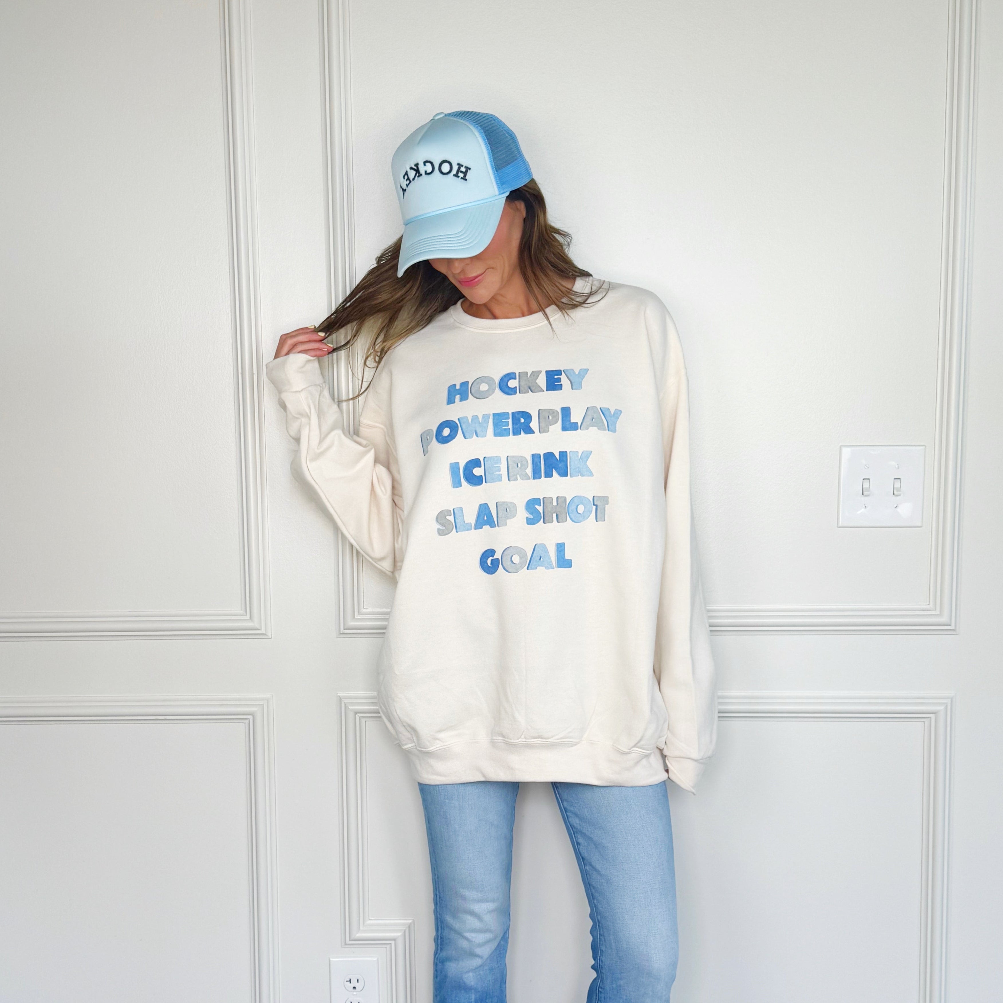 Hockey, Power Play, Ice Rink, Slap Shot, Goal Sweatshirt