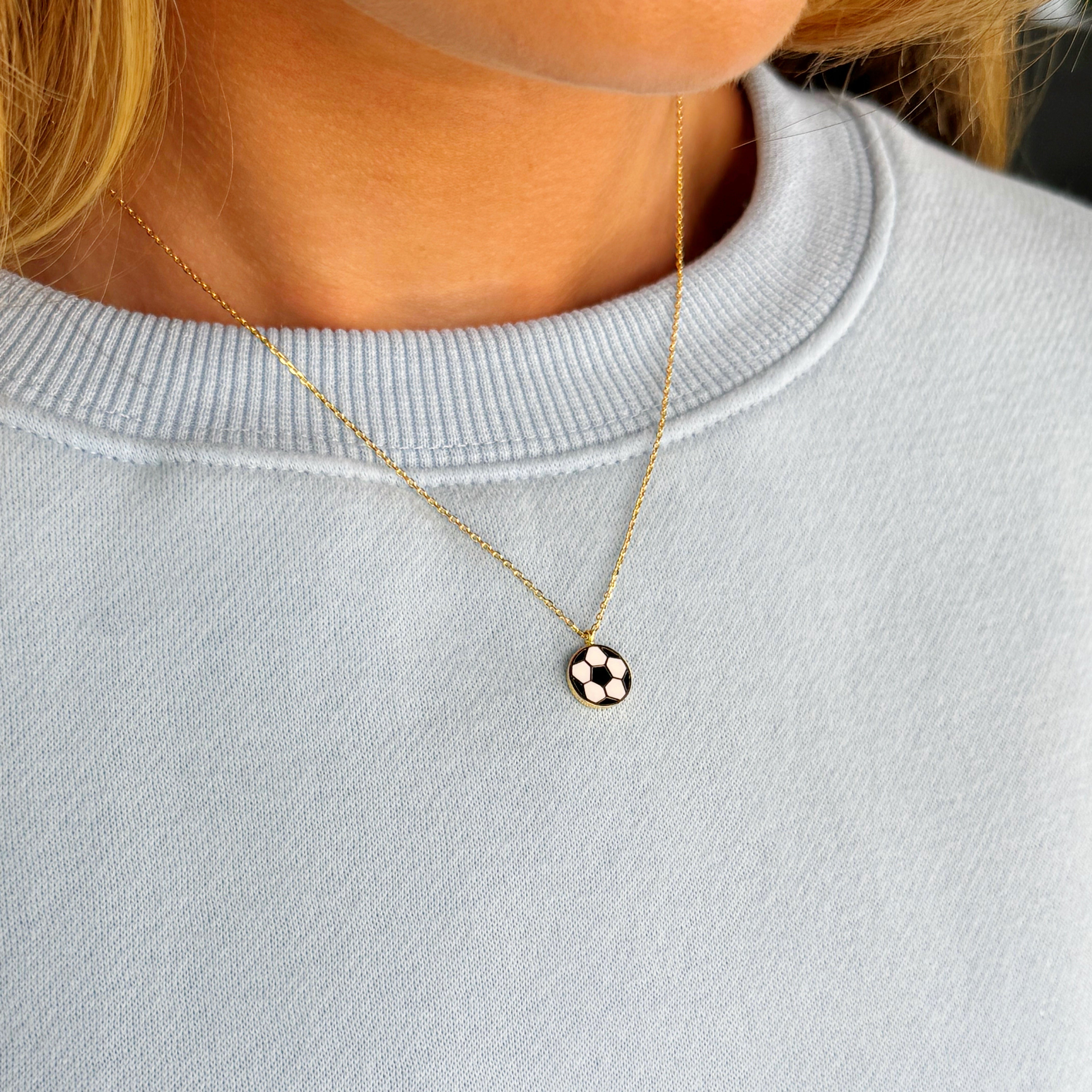 Soccer Ball Pendant Necklace