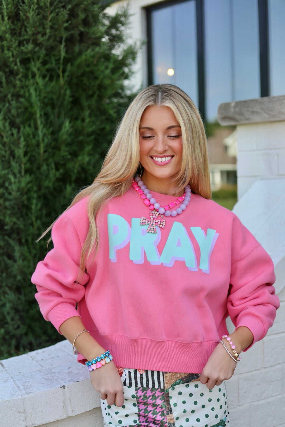 PRAY Crop Sweatshirt