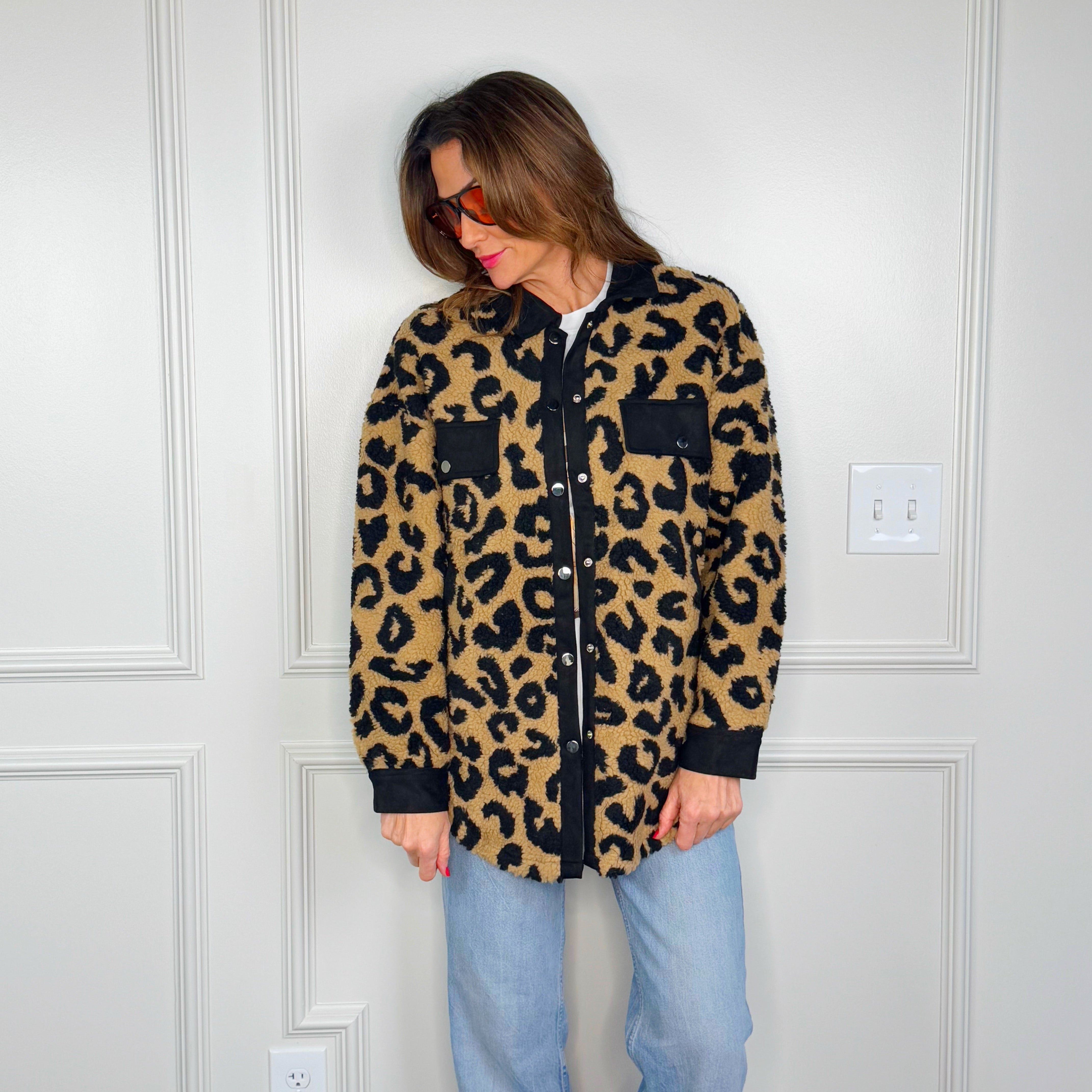 Leopard Fleece Shacket