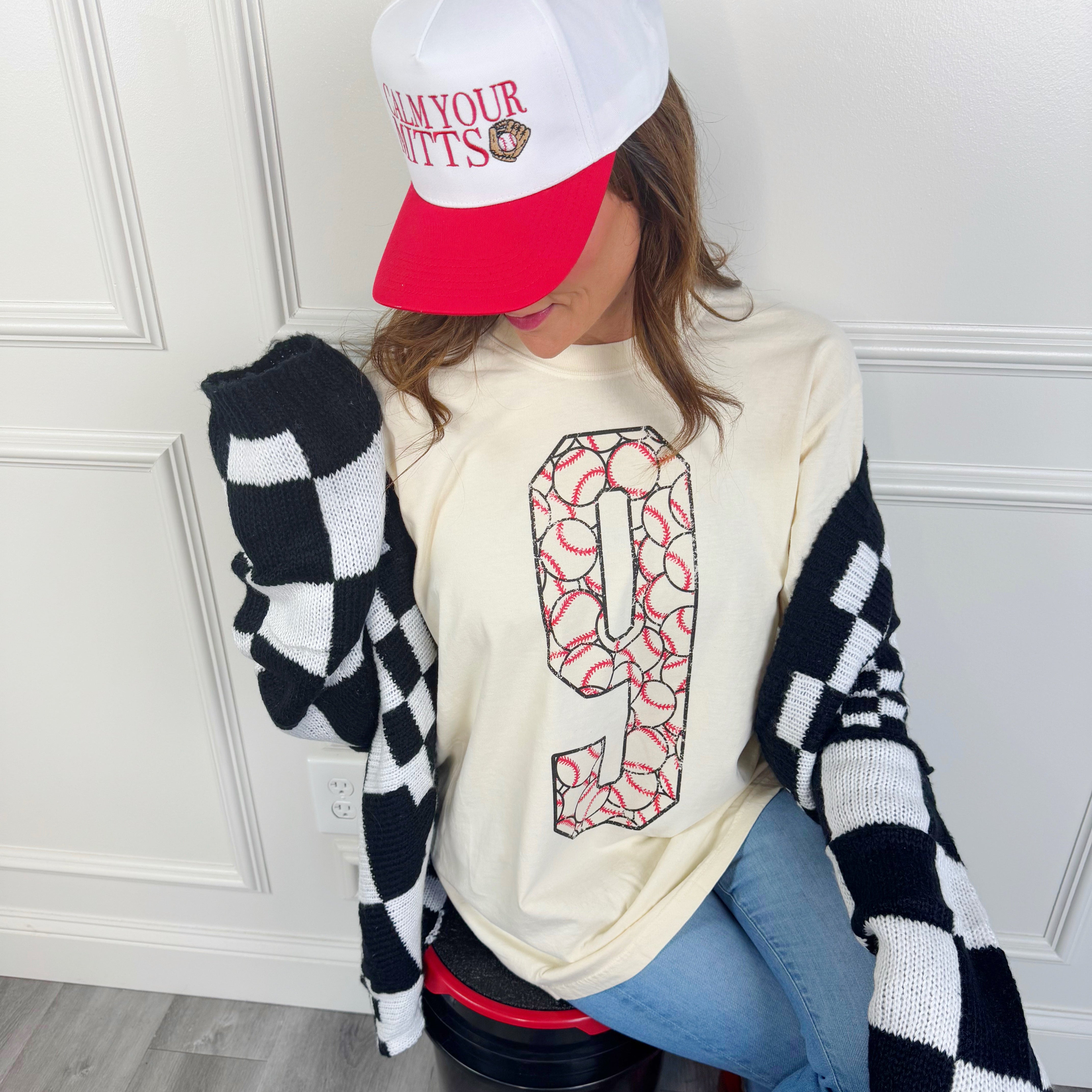 Custom Baseball Number Y & A Tee