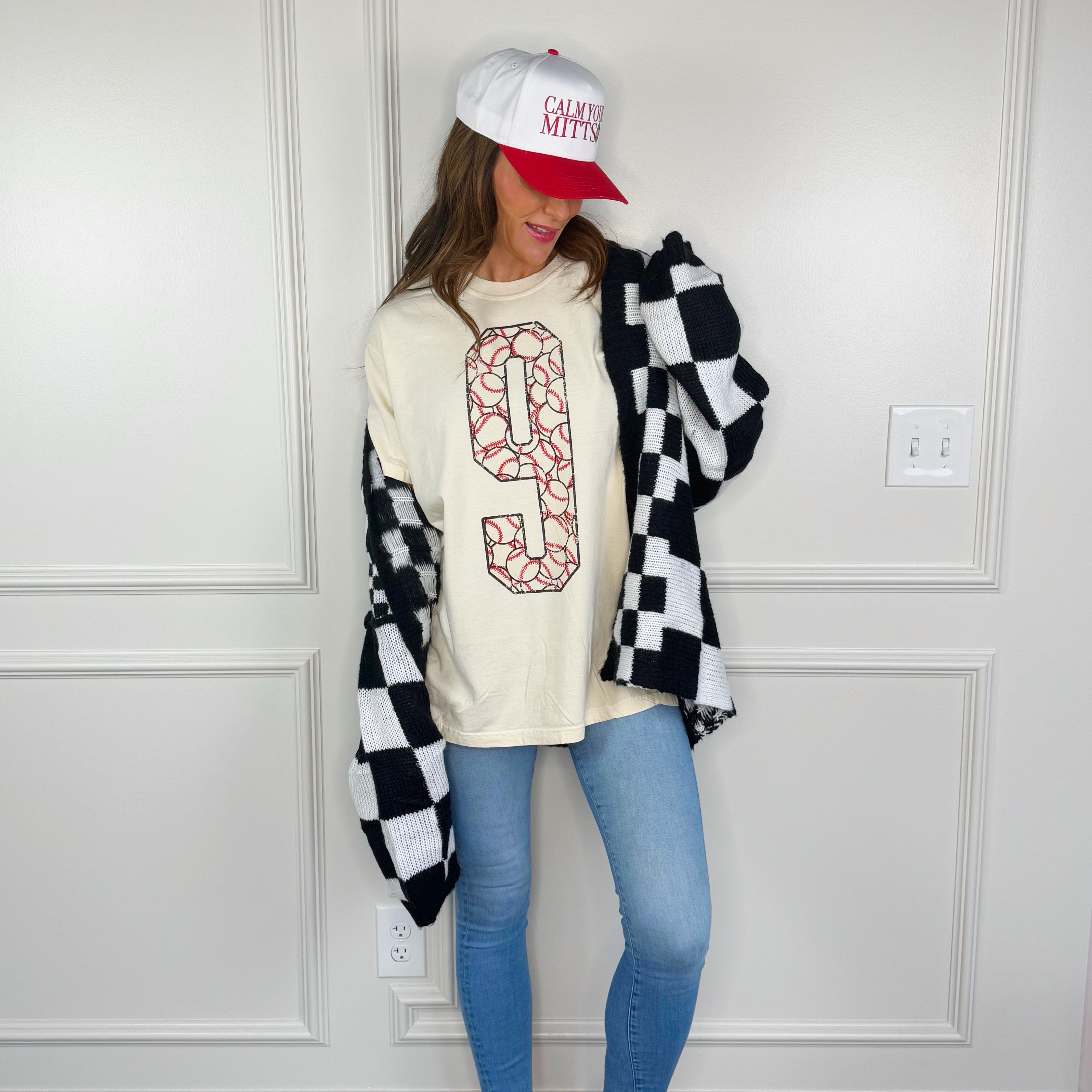 Custom Baseball Number Y & A Tee