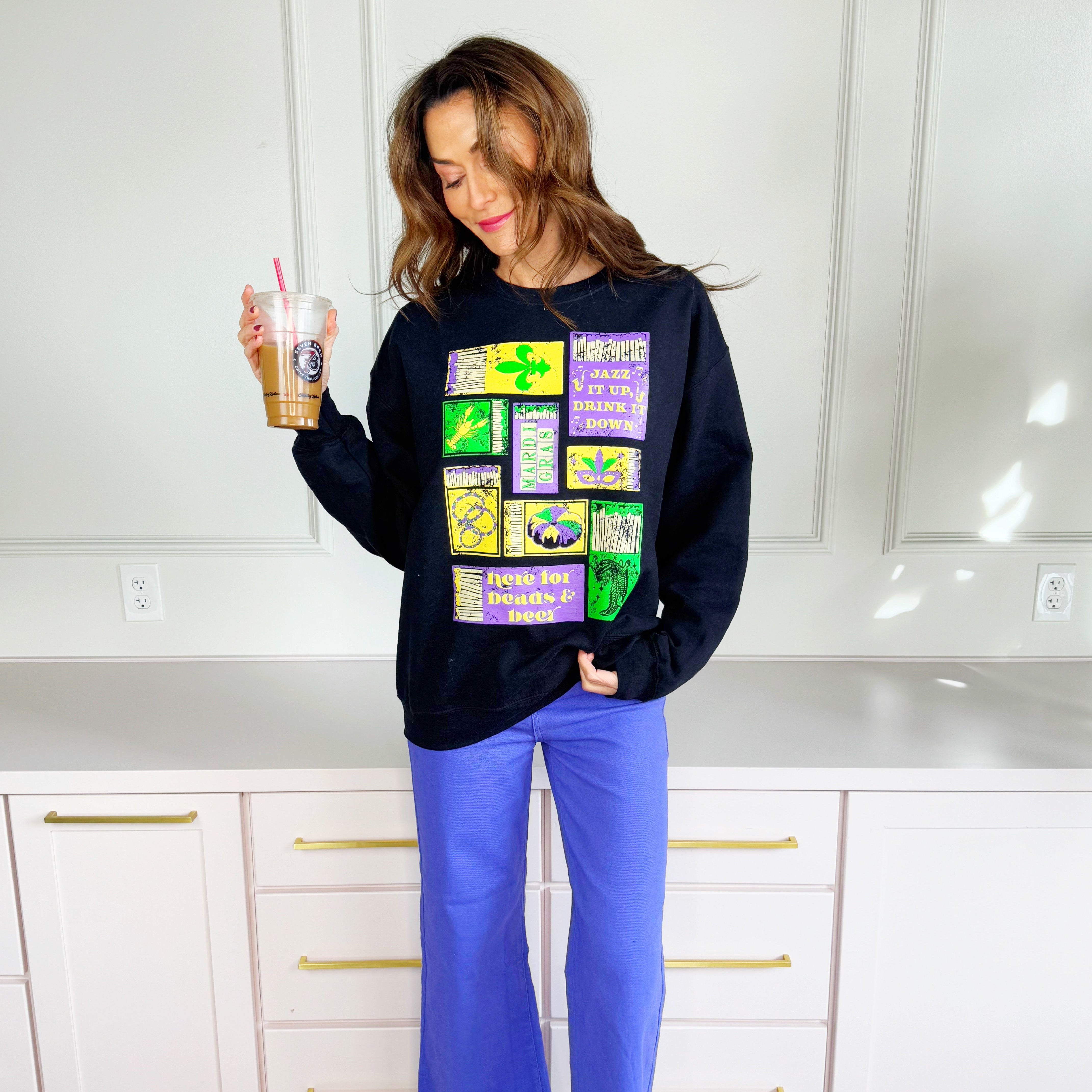 Mardi Gras Matches Sweatshirt