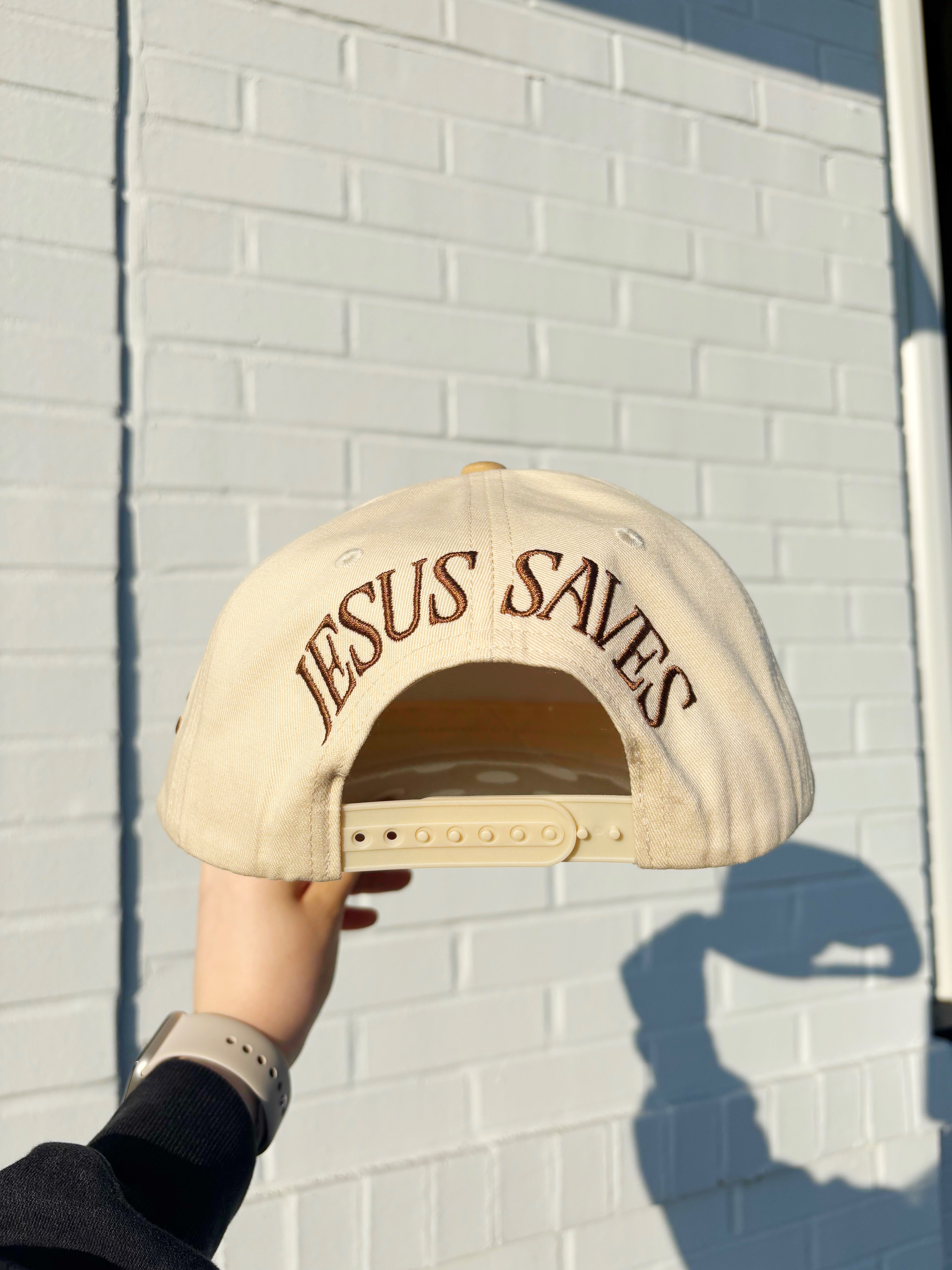 Brown Polka Dot Make Jesus Famous Hat- Pre Order