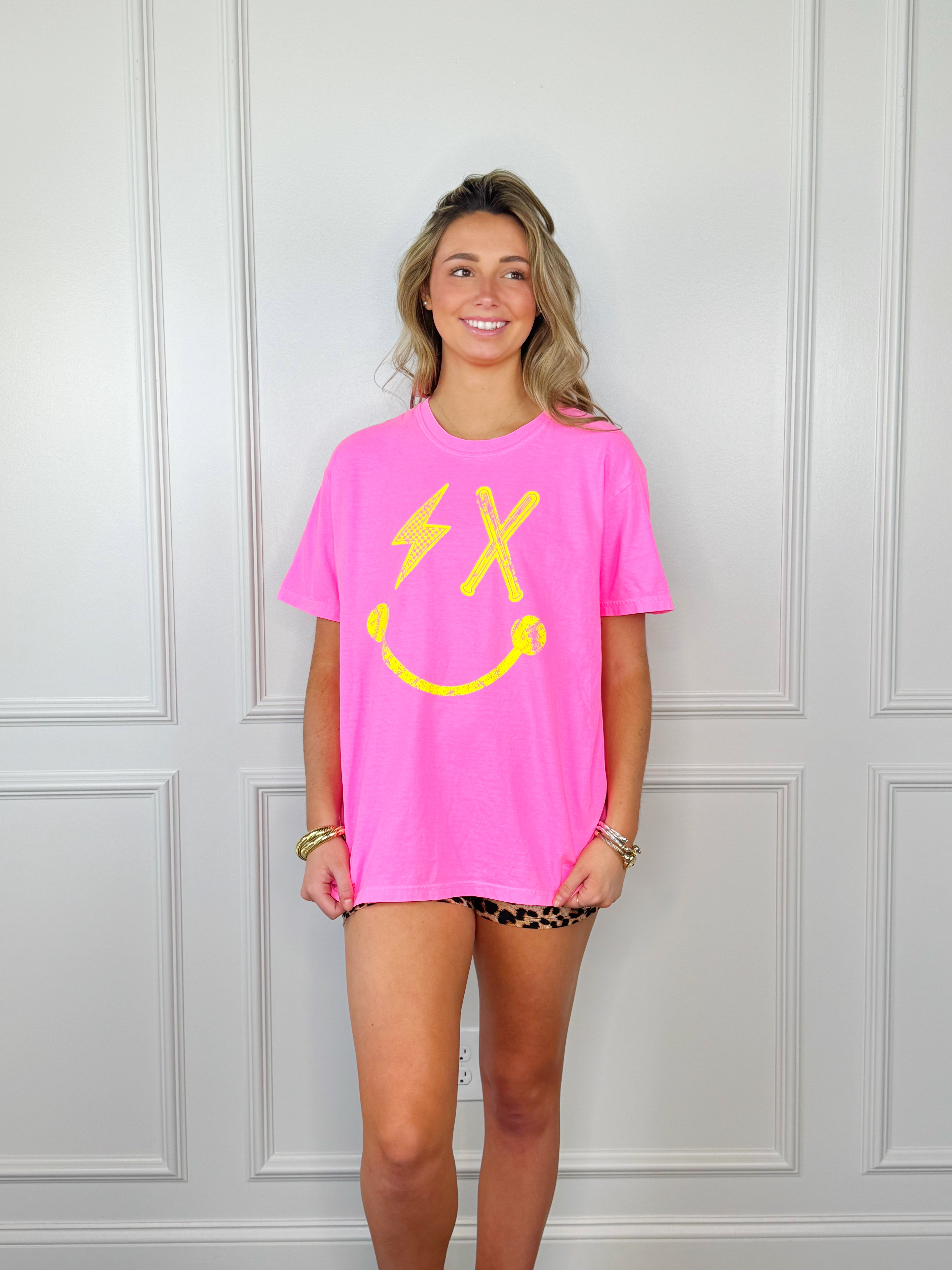 Softball Smiley Tee