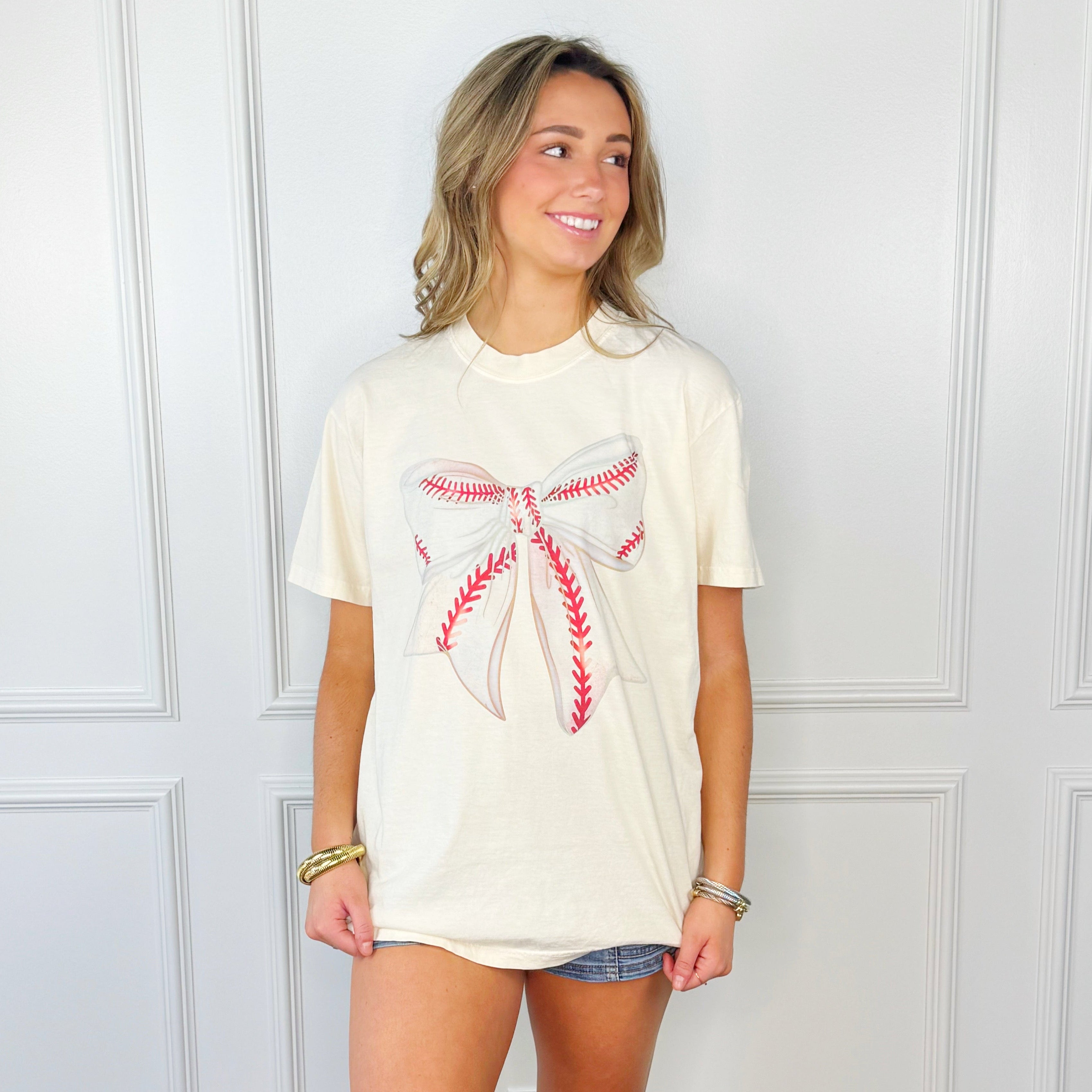 Baseball Bow Youth & Adult Tees