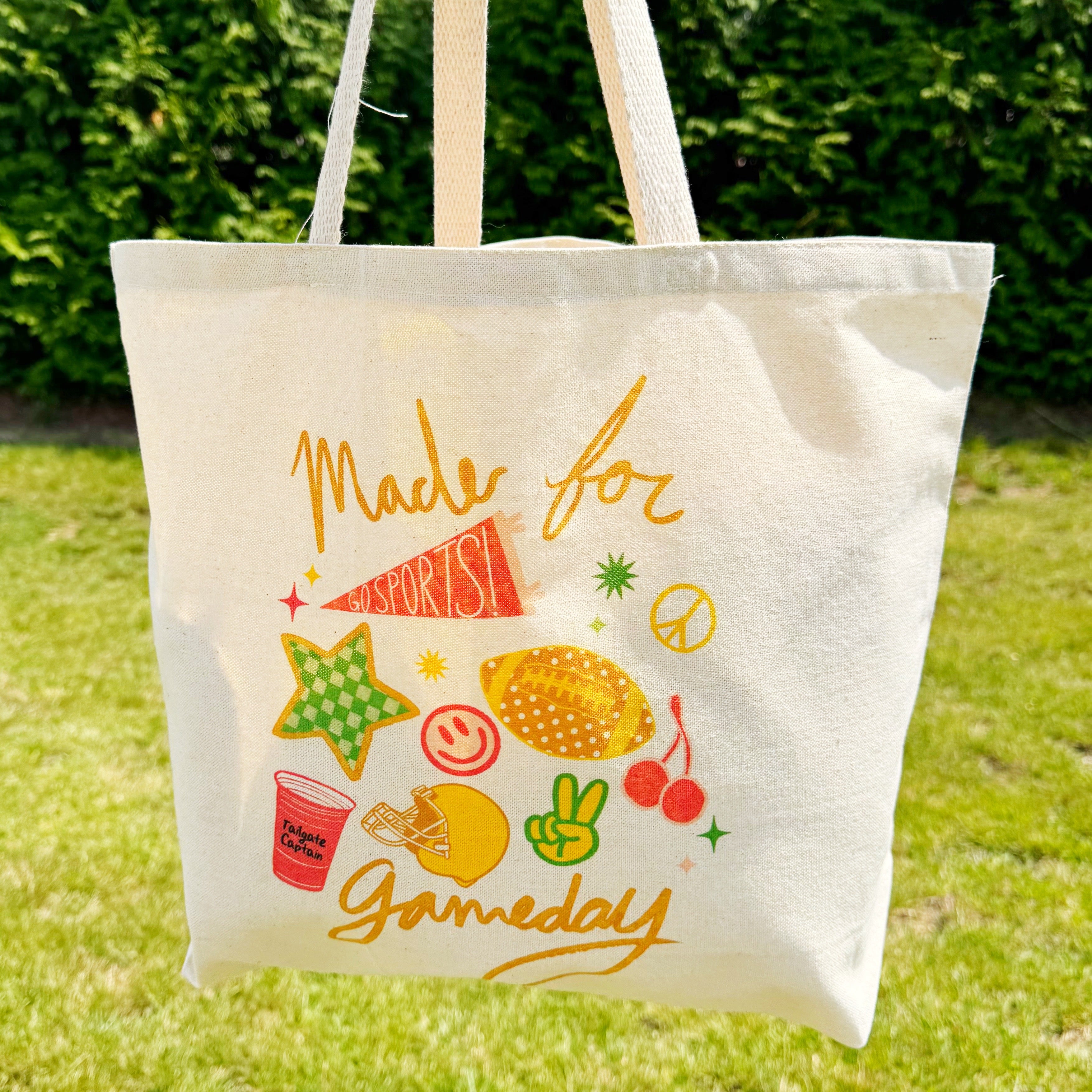 Made for Gameday Football Tote Bag