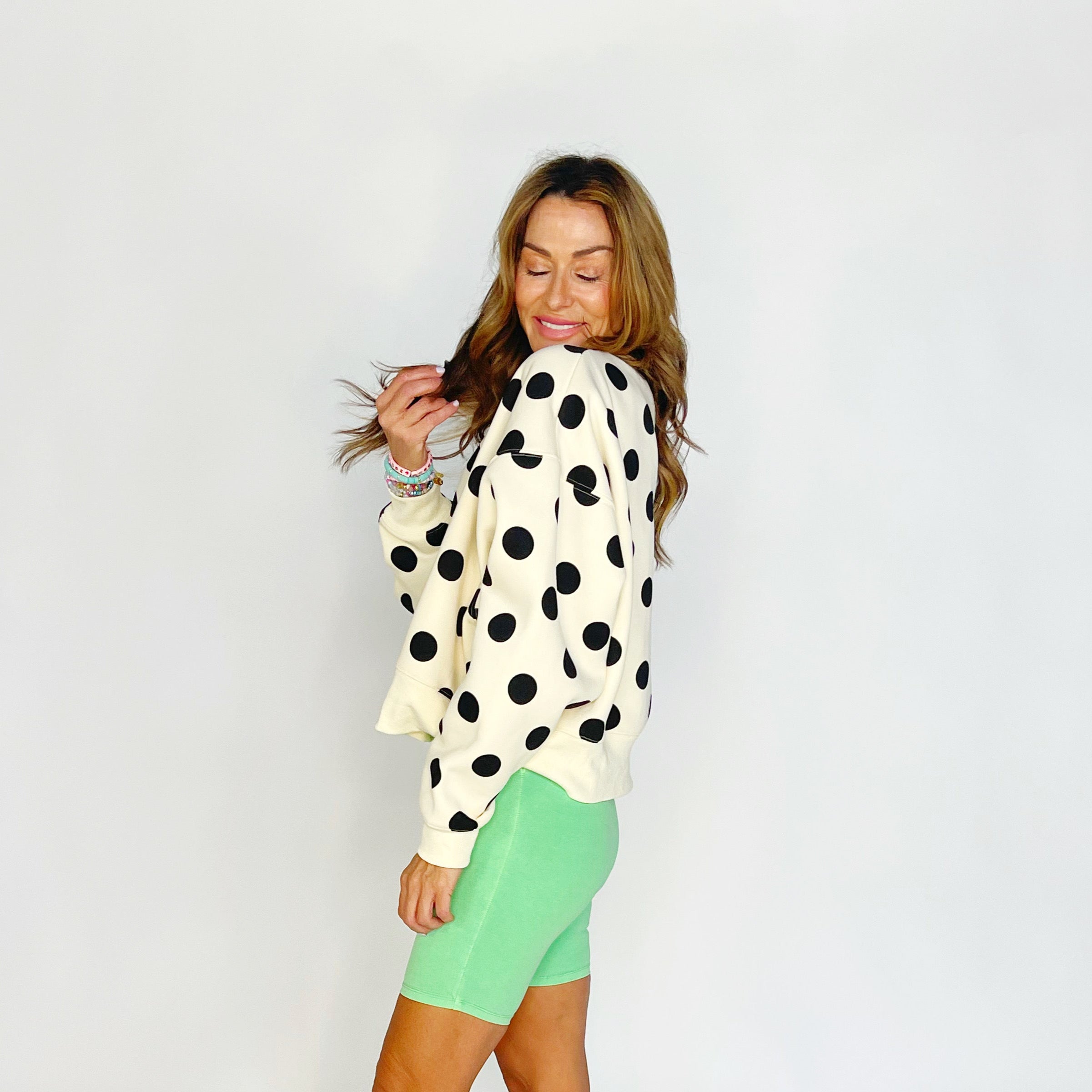 Polka Dot Crop Sweatshirt - Pre Order!