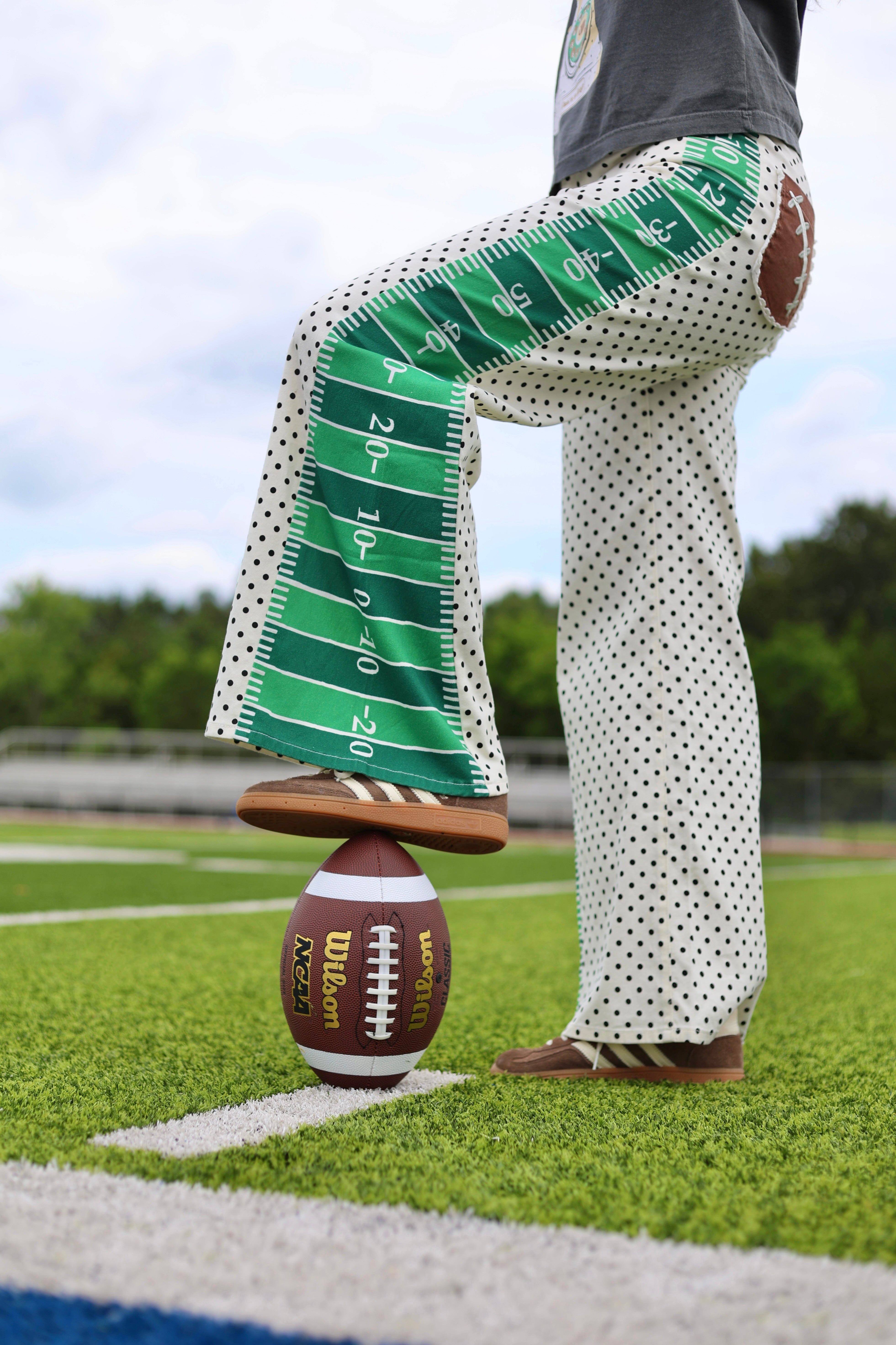 Game Day Contrast Wide Leg Denim - PRE-SALE - Ships 9/11*