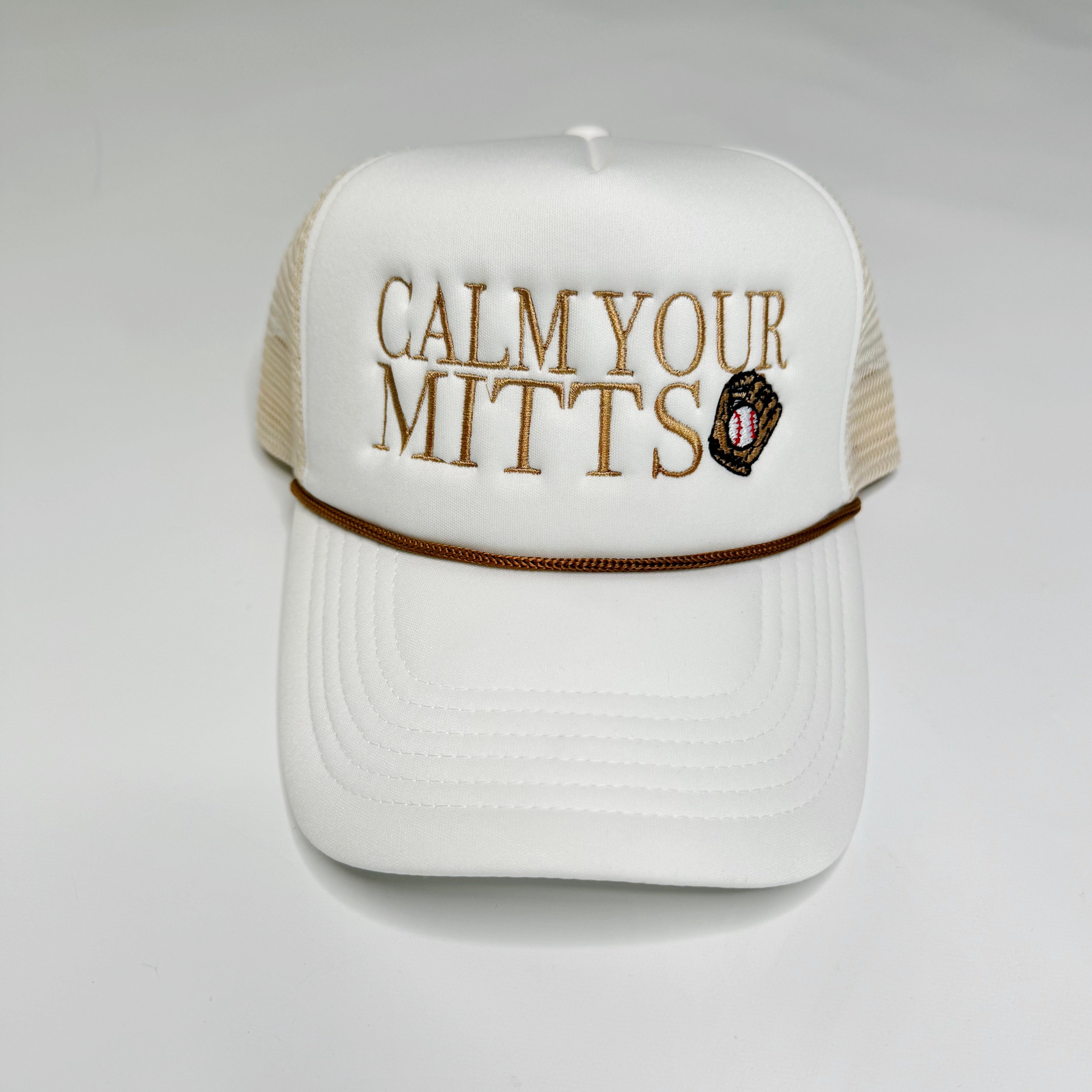 Baseball Calm Your Mitts Trucker Hat