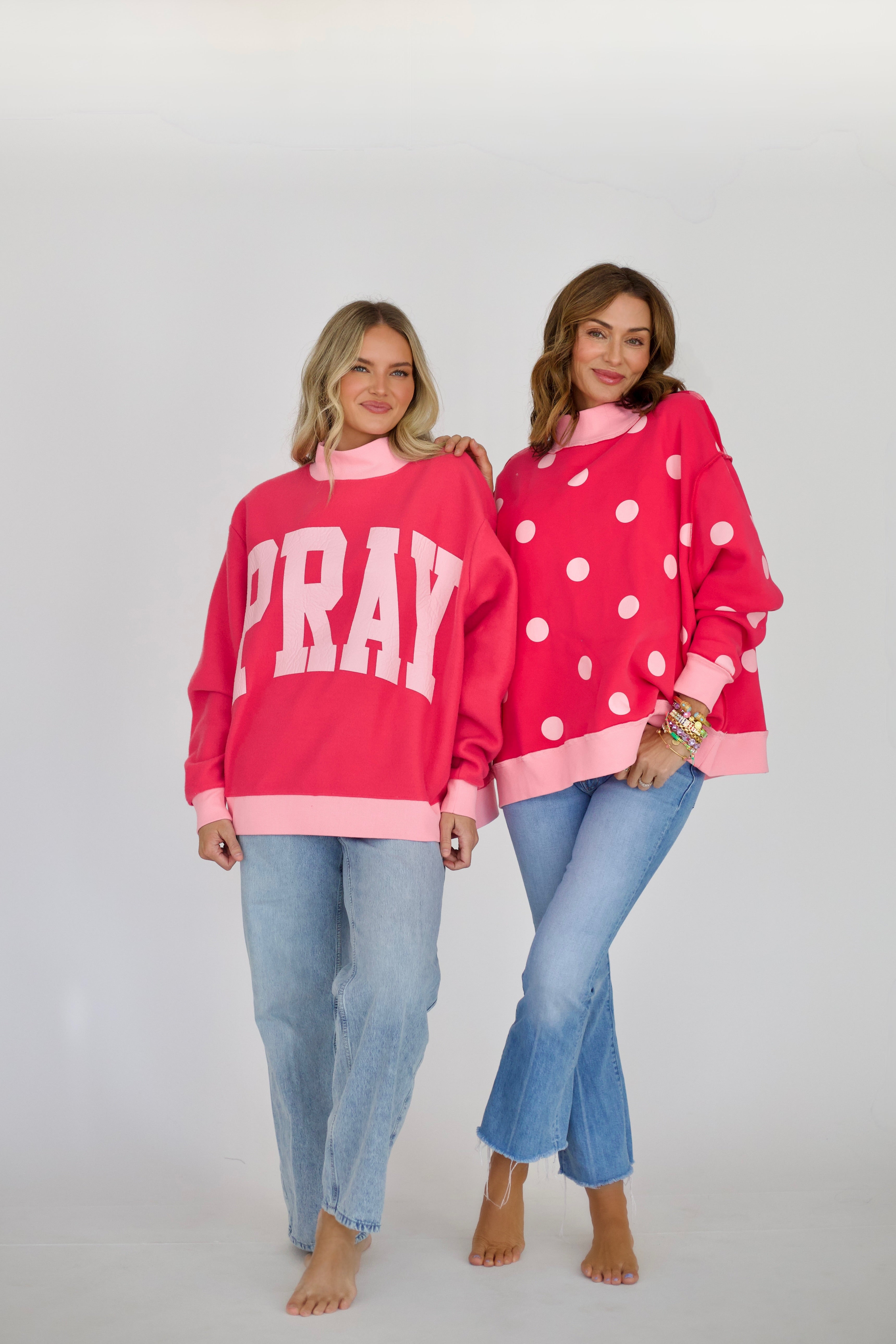 Just Pray 2-Sided Mock Sweatshirt